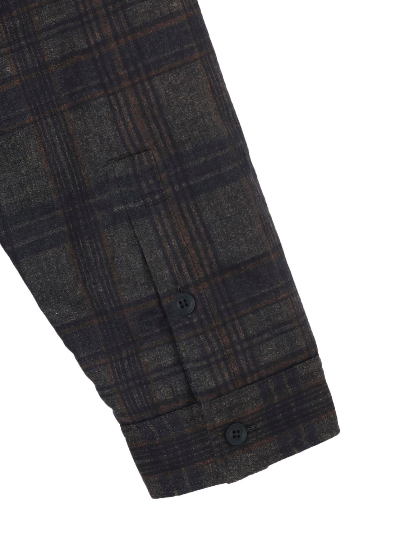 MADRAS INK PLAID PADDED BLOUSE
