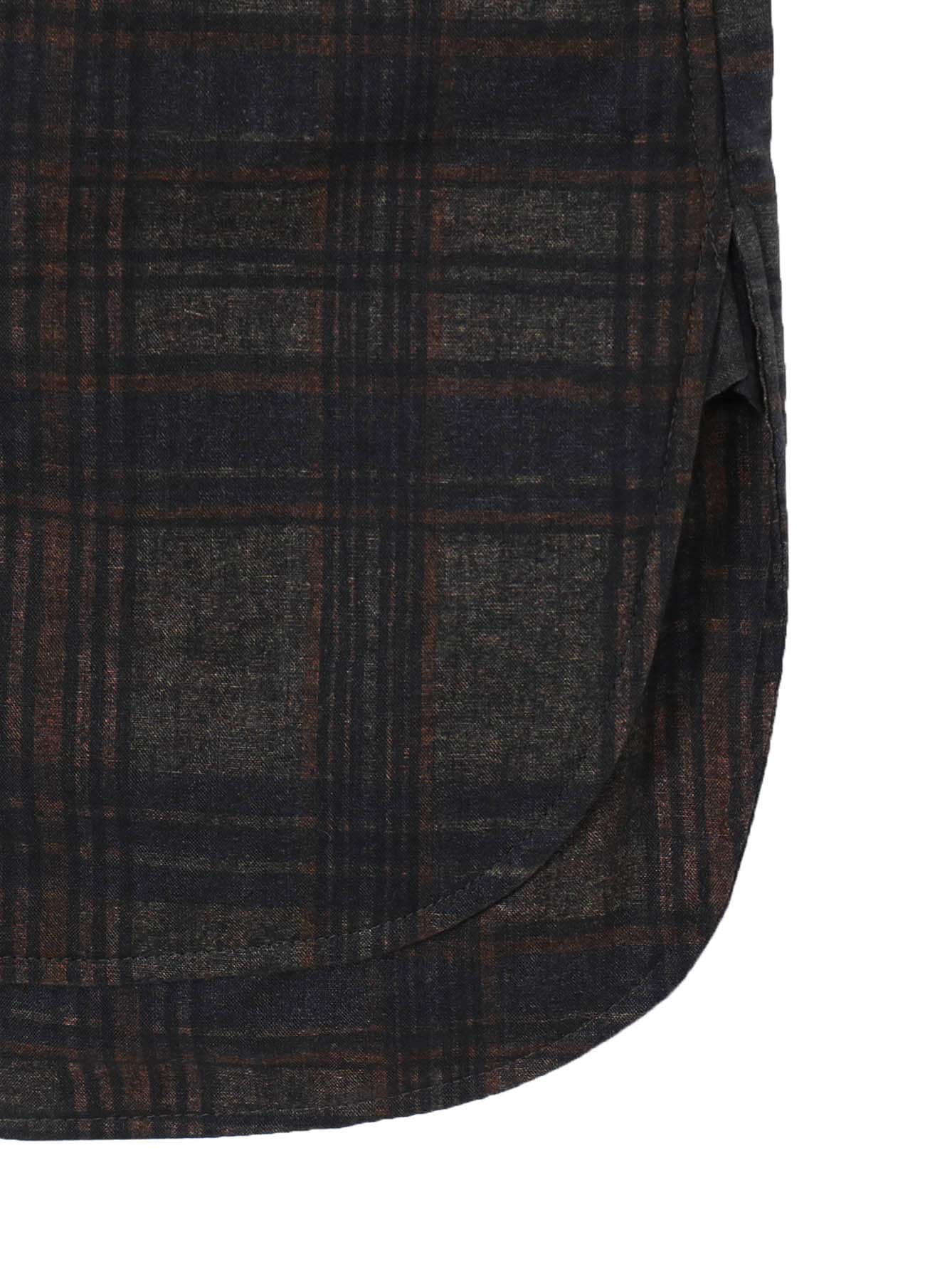 MADRAS INK PLAID PADDED BLOUSE