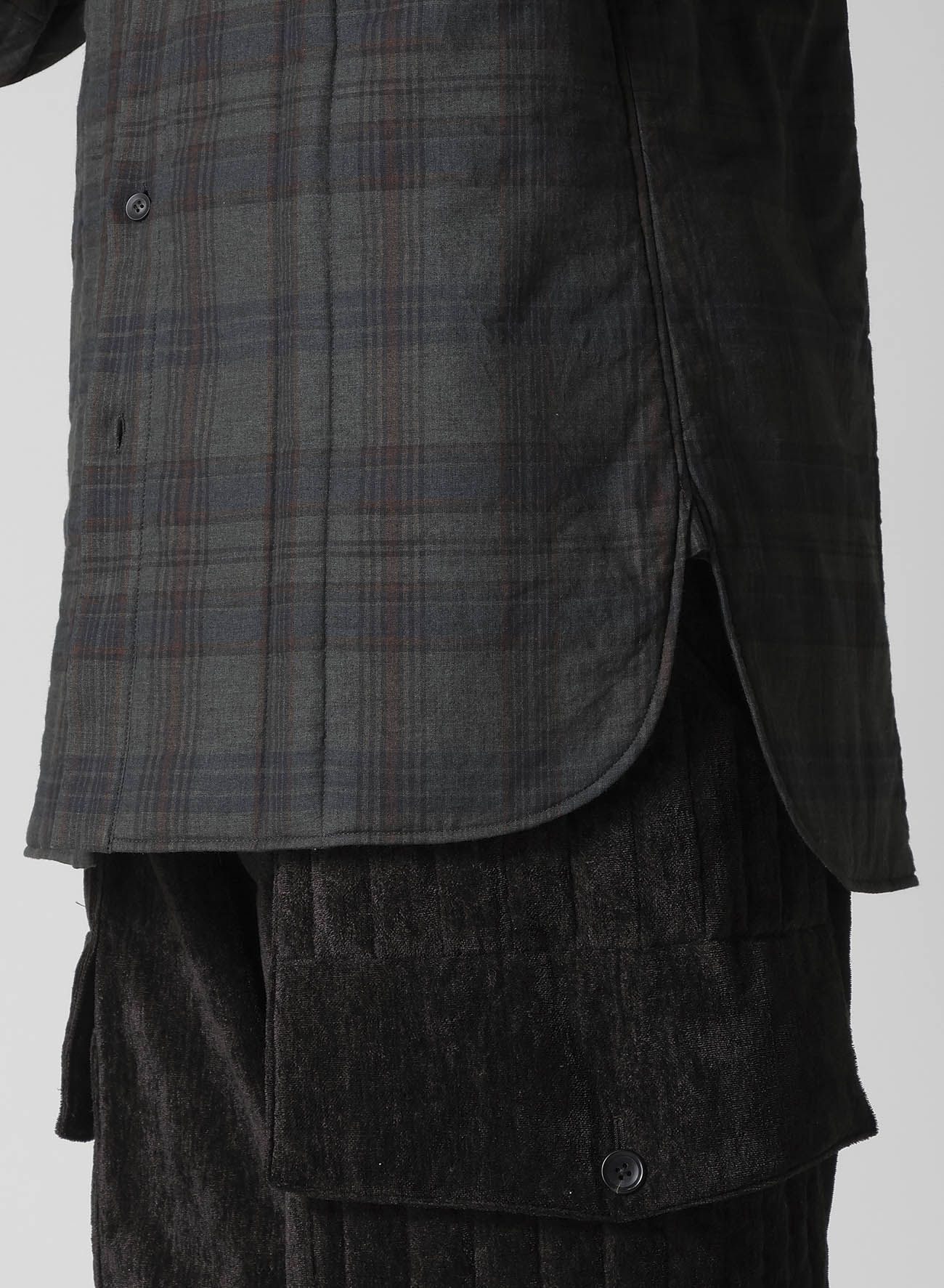 MADRAS INK PLAID PADDED BLOUSE