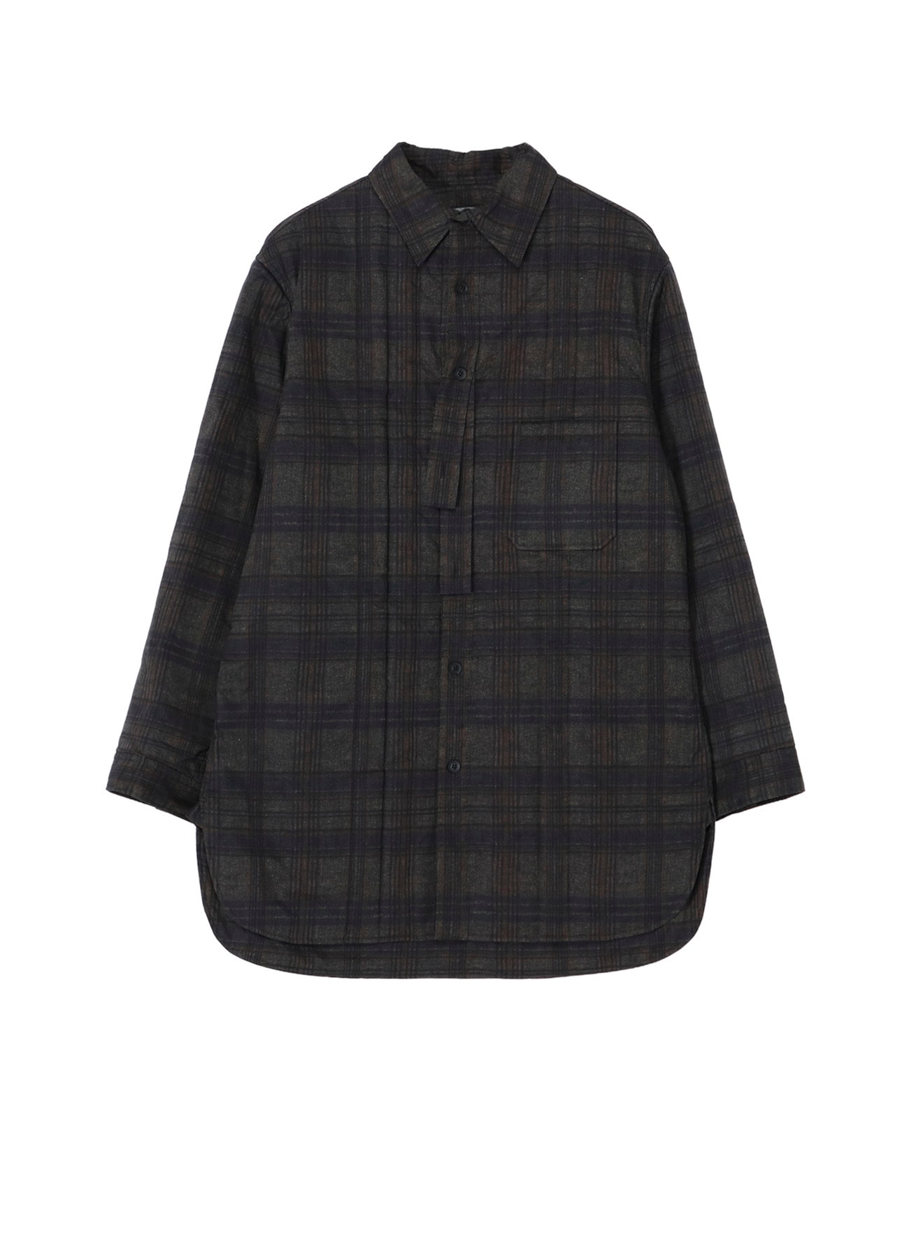 MADRAS INK PLAID PADDED BLOUSE