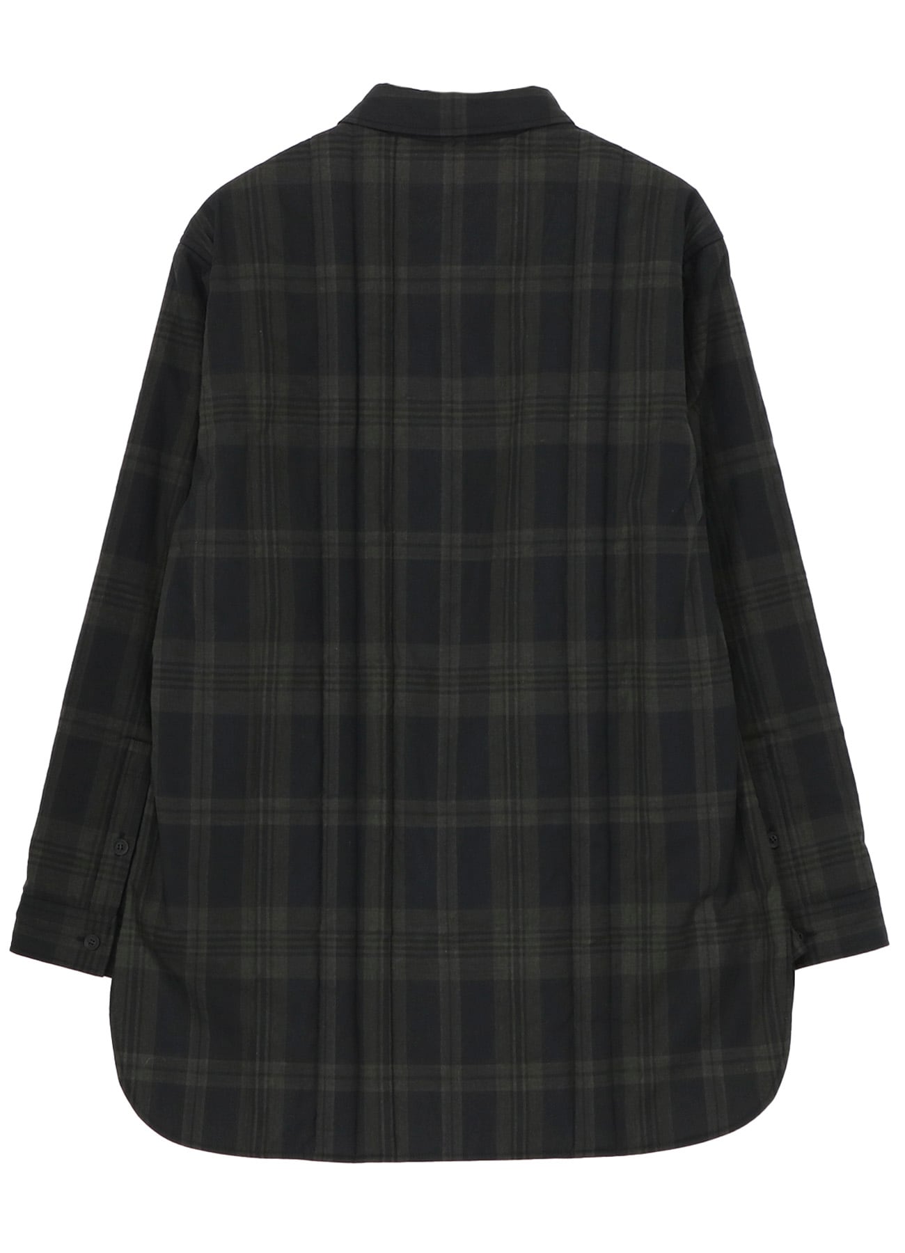 INK MADRAS PLAID PADDED BLOUSE