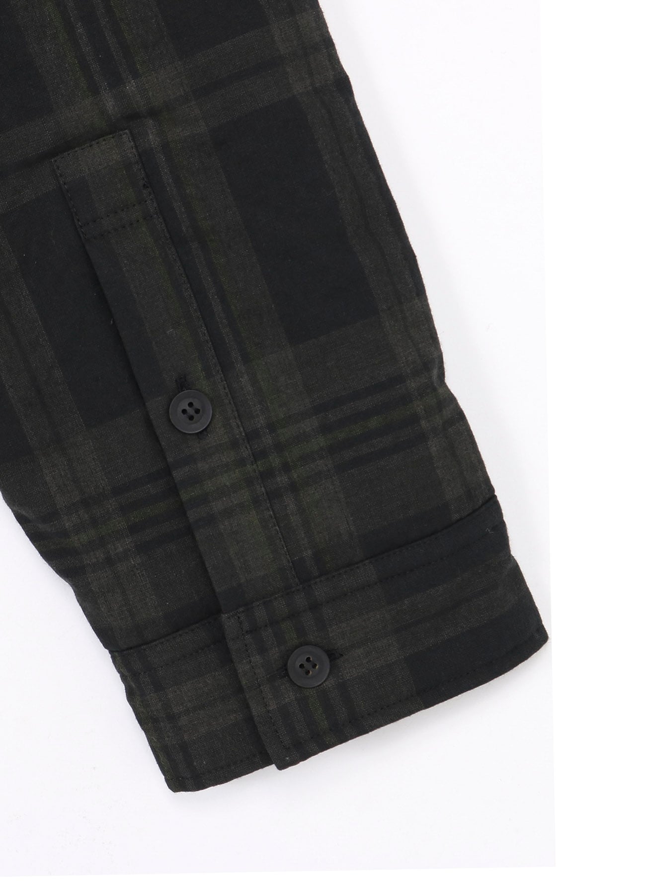 INK MADRAS PLAID PADDED BLOUSE