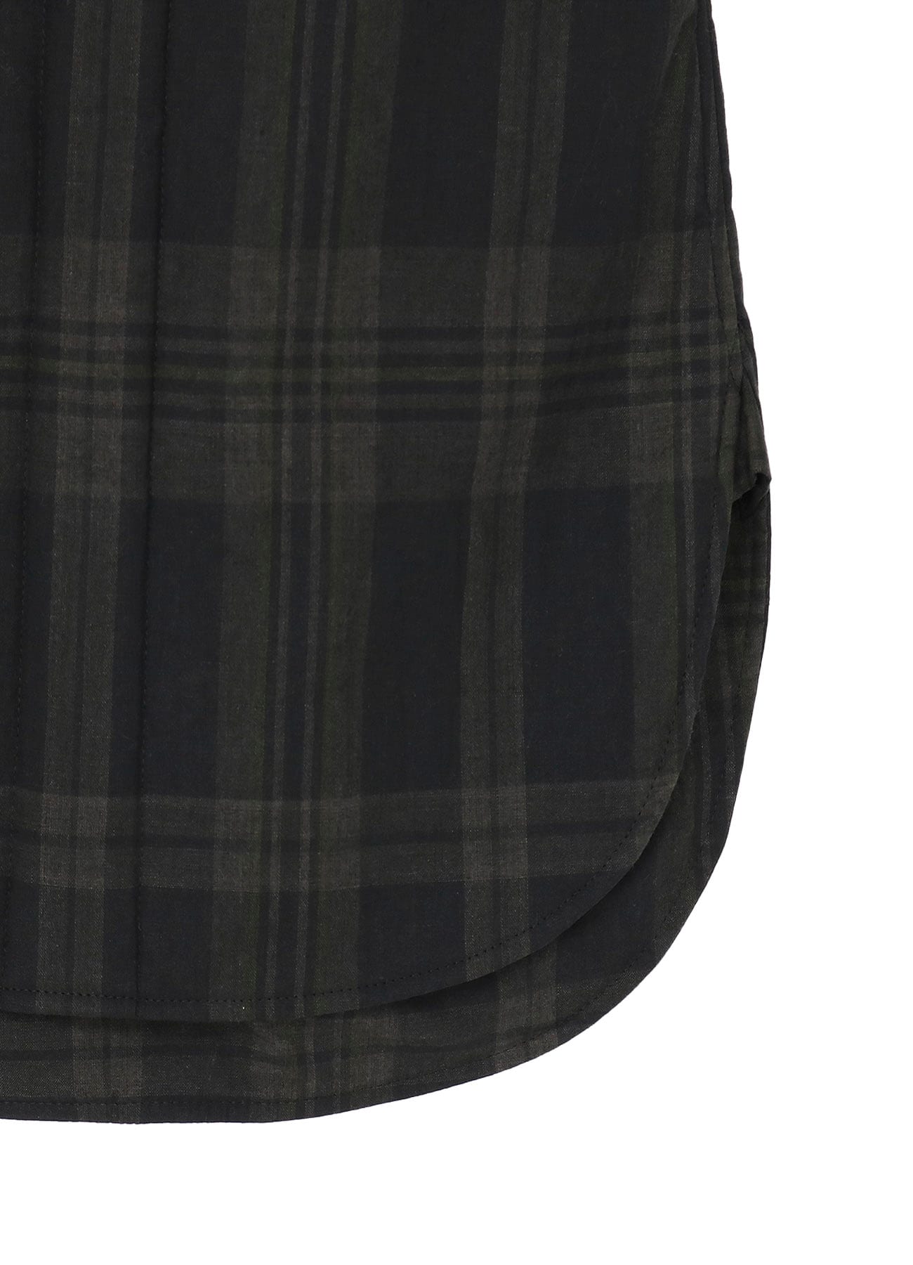 INK MADRAS PLAID PADDED BLOUSE