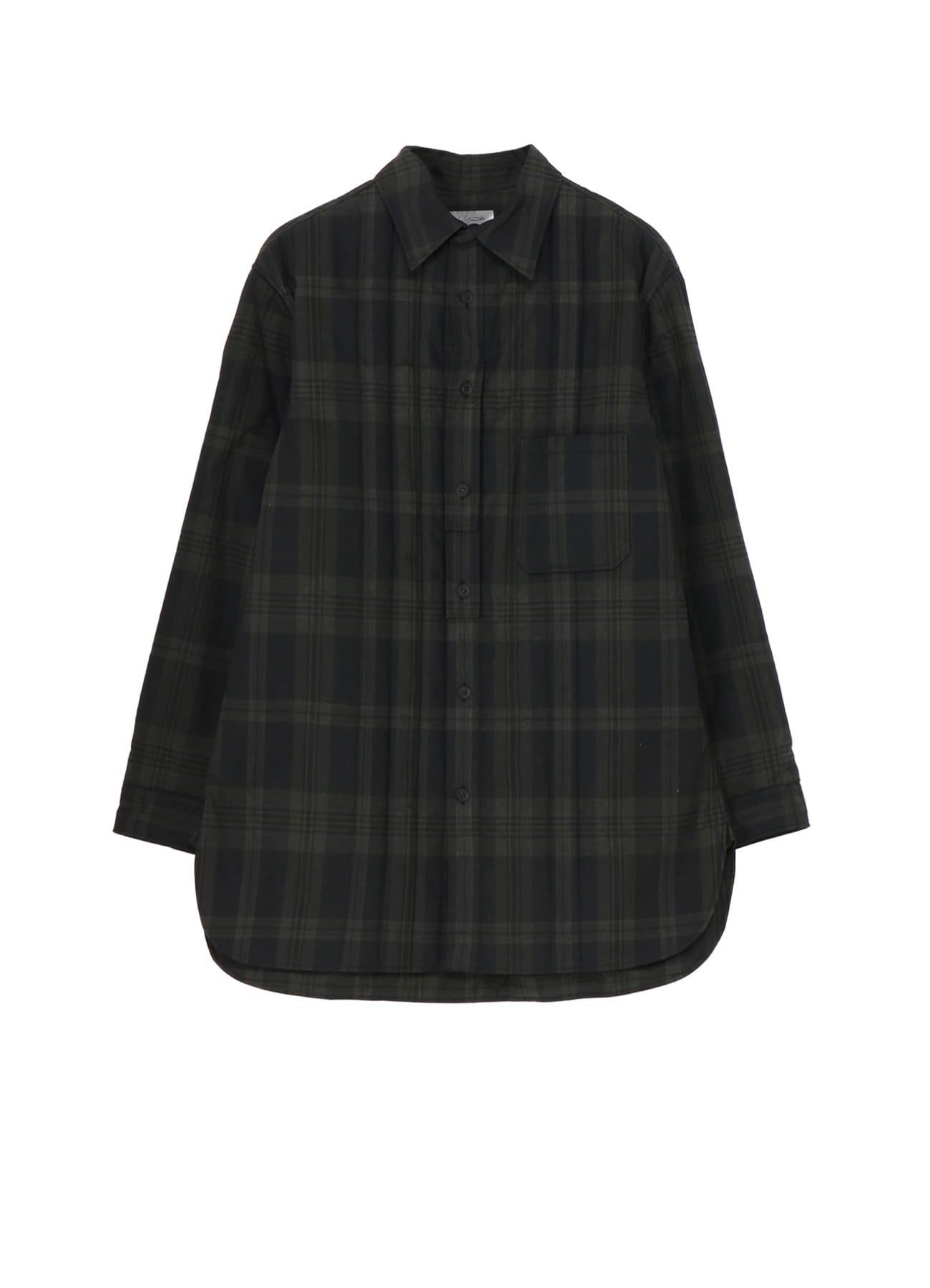 INK MADRAS PLAID PADDED BLOUSE