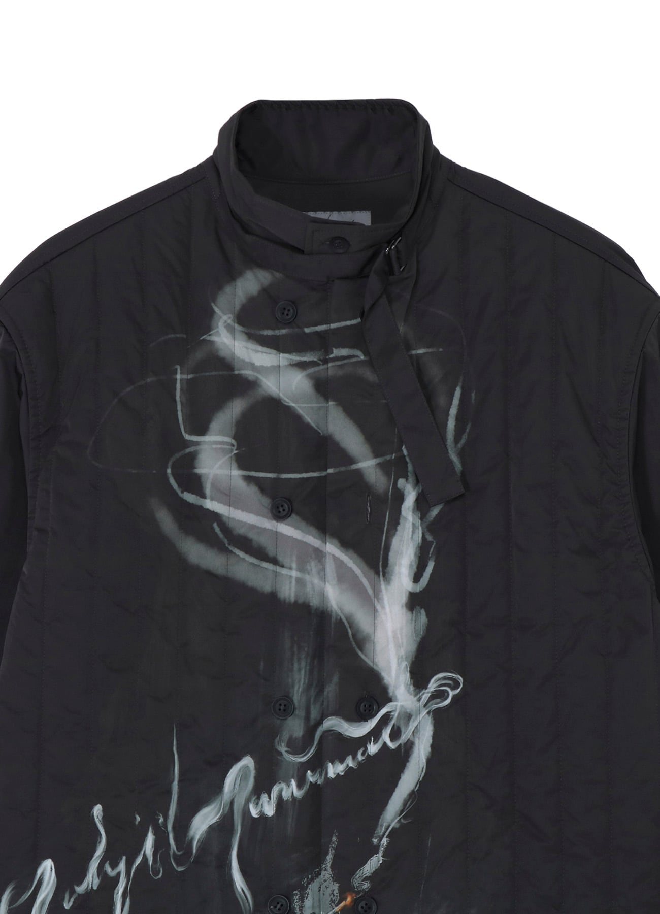TOBACCO PRINTED PADDED BLOUSE