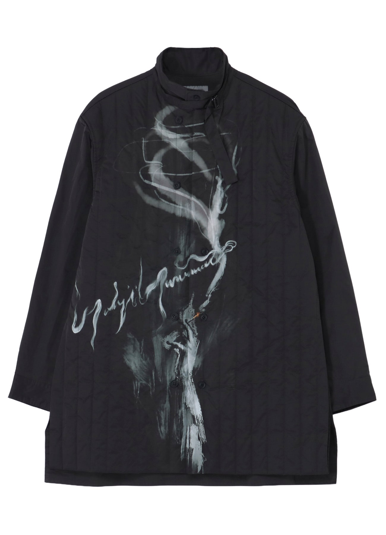 TOBACCO PRINTED PADDED BLOUSE