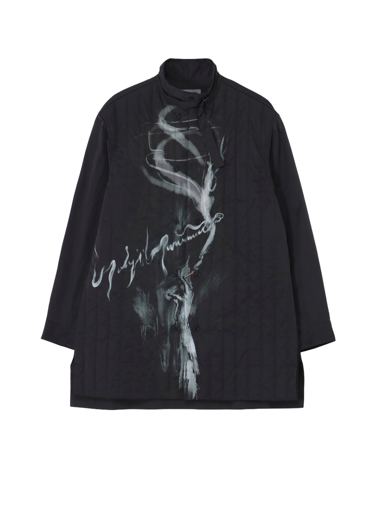 TOBACCO PRINTED PADDED BLOUSE
