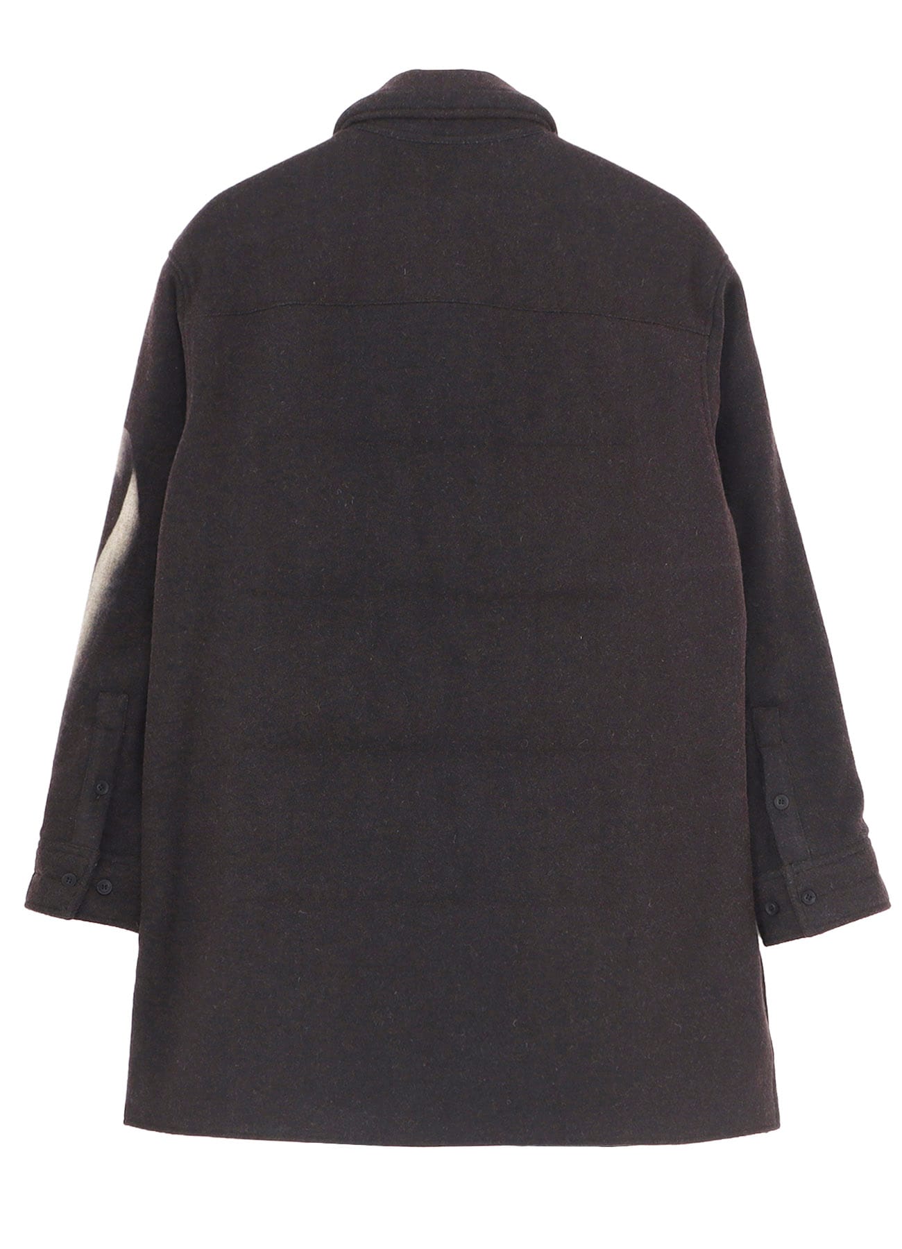 WOOL TWEED GUSSET COLLAR PADDED BLOUSE