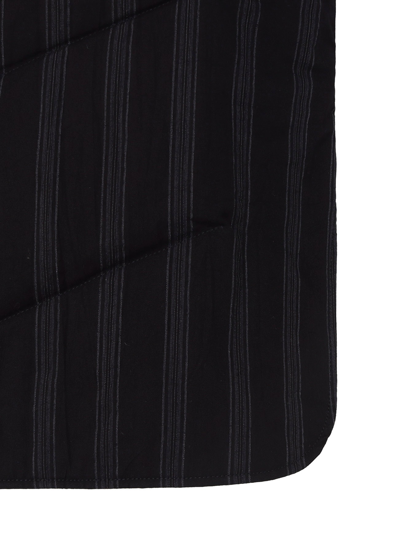 COTTON STRIPE 2COLLAR DIAGONAL PADDED BLOUSE