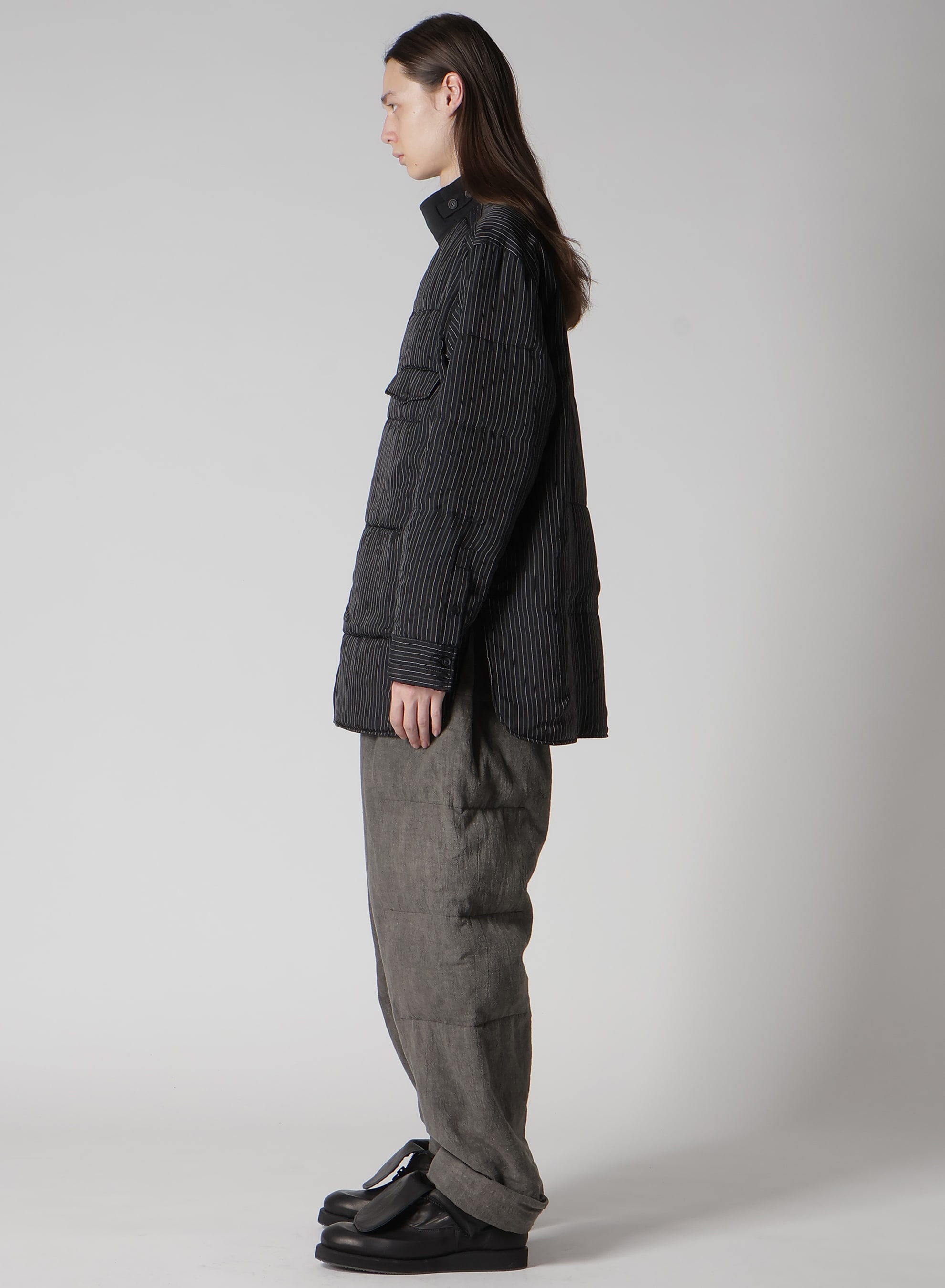 CU STRIPE-A CHIN STRAP PADDED BLOUSE