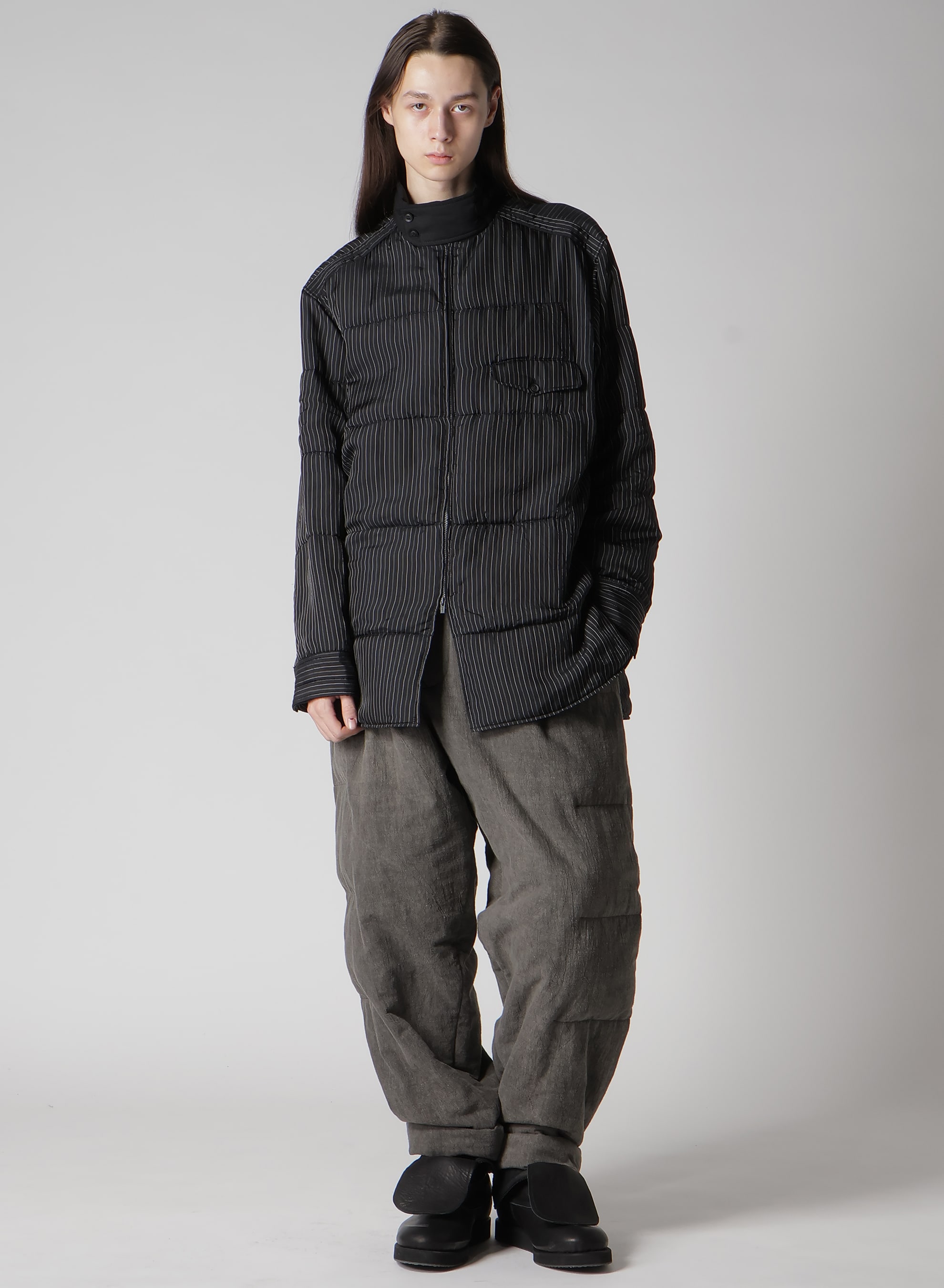 CU STRIPE-A CHIN STRAP PADDED BLOUSE