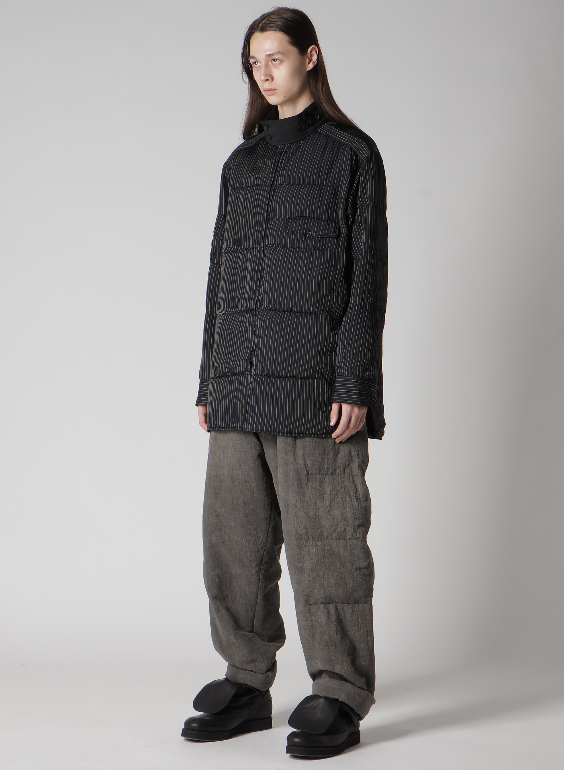 CU STRIPE-A CHIN STRAP PADDED BLOUSE