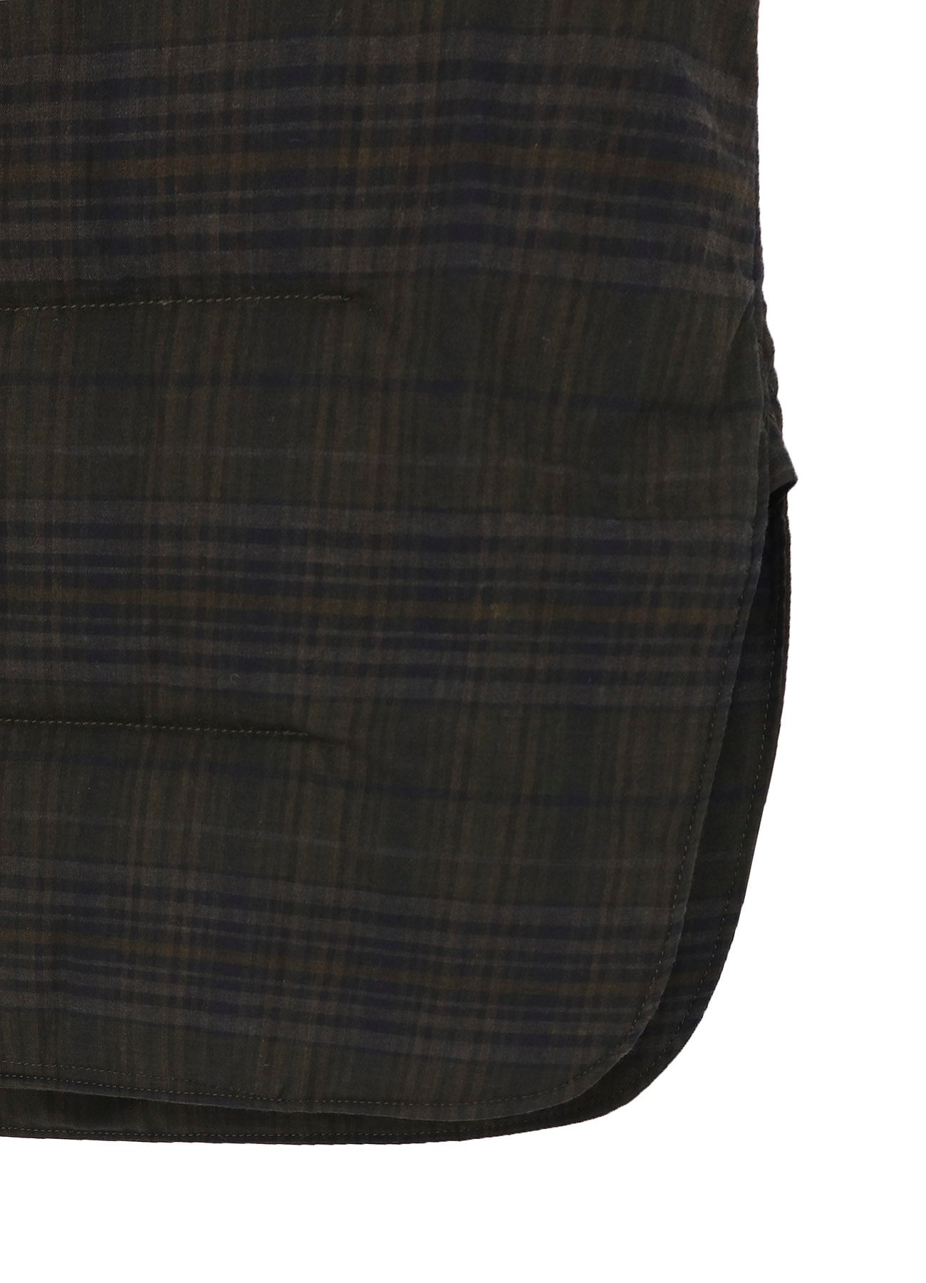 MADRAS INK PLAID DOUBLE COLLAR PADDED BLOUSE