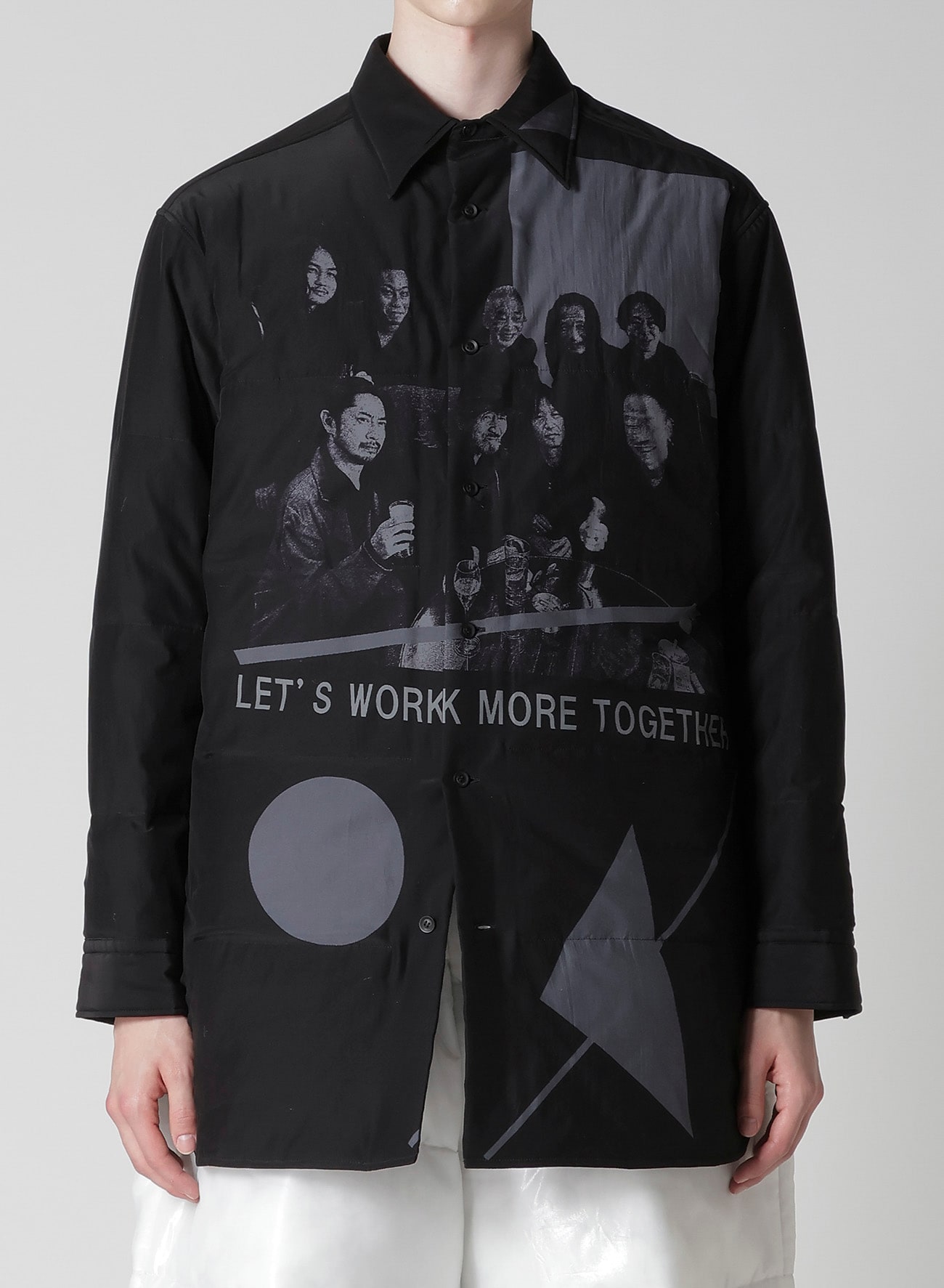 MESSAGE FOR STAFFS PRINTED PADDED BLOUSE