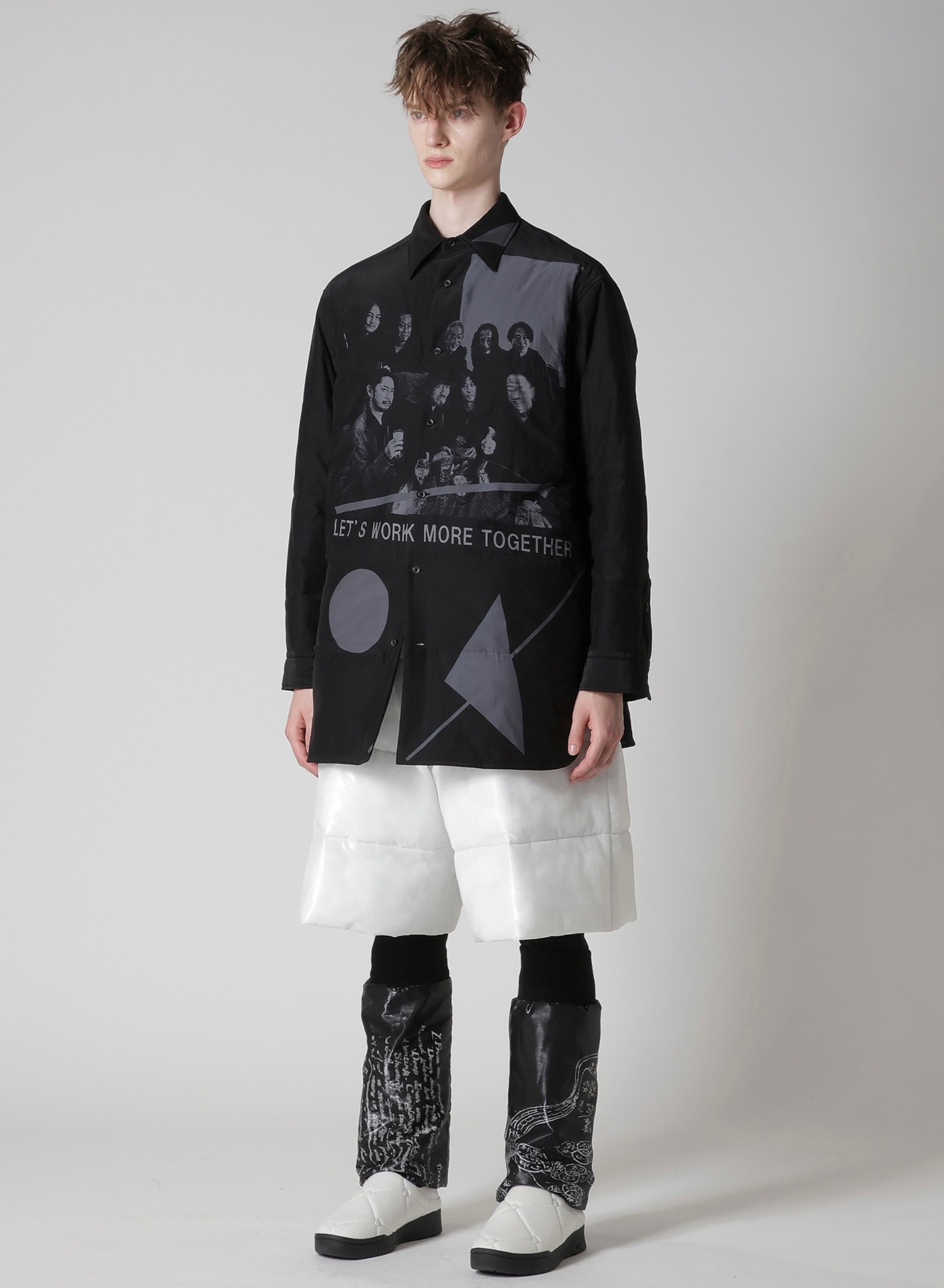 MESSAGE FOR STAFFS PRINTED PADDED BLOUSE