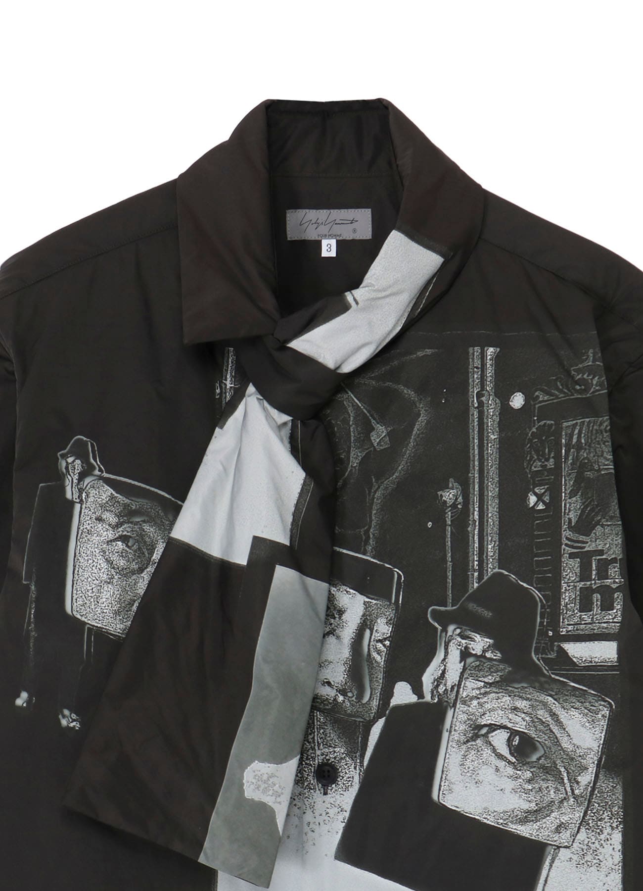 STOLE DETAIL PRINTED PADDED BLOUSE