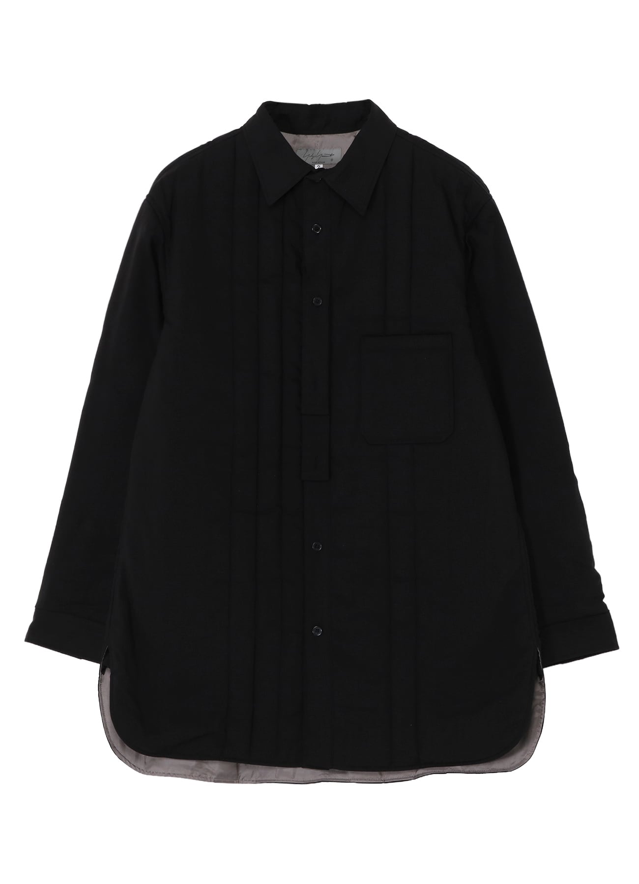 CELLULOSE LAWN DOUBLE PLACKET PADDED BLOUSE