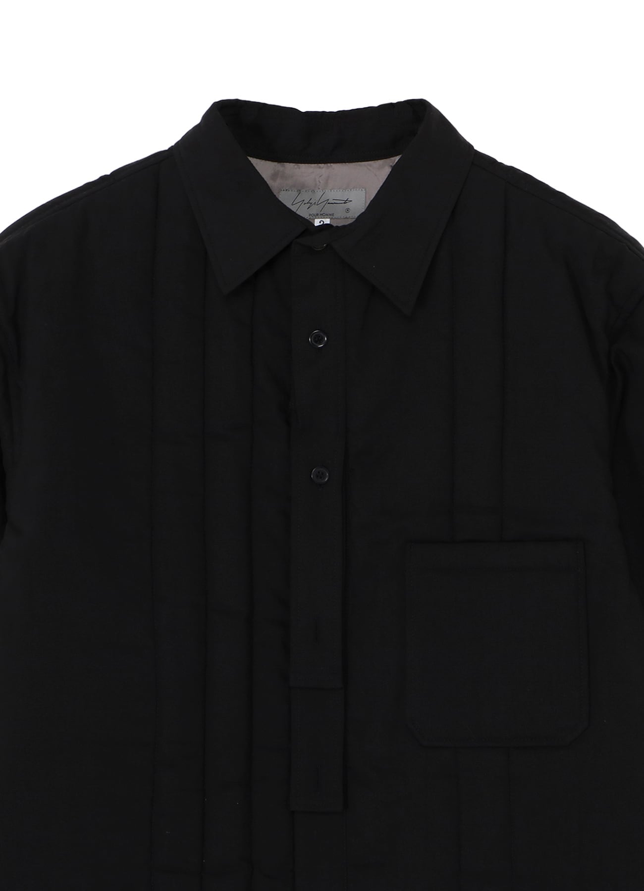 CELLULOSE LAWN DOUBLE PLACKET PADDED BLOUSE