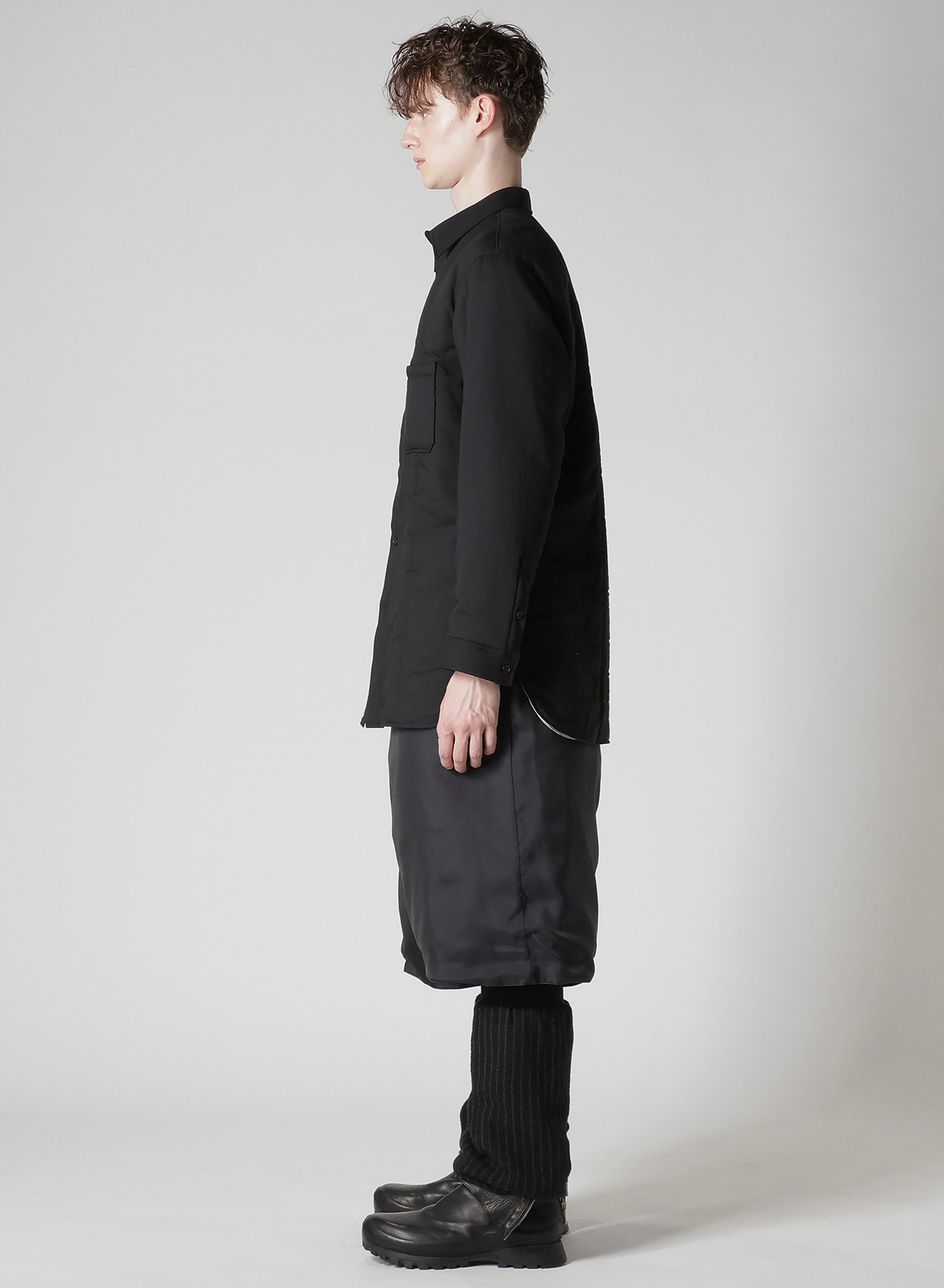 CELLULOSE LAWN DOUBLE PLACKET PADDED BLOUSE