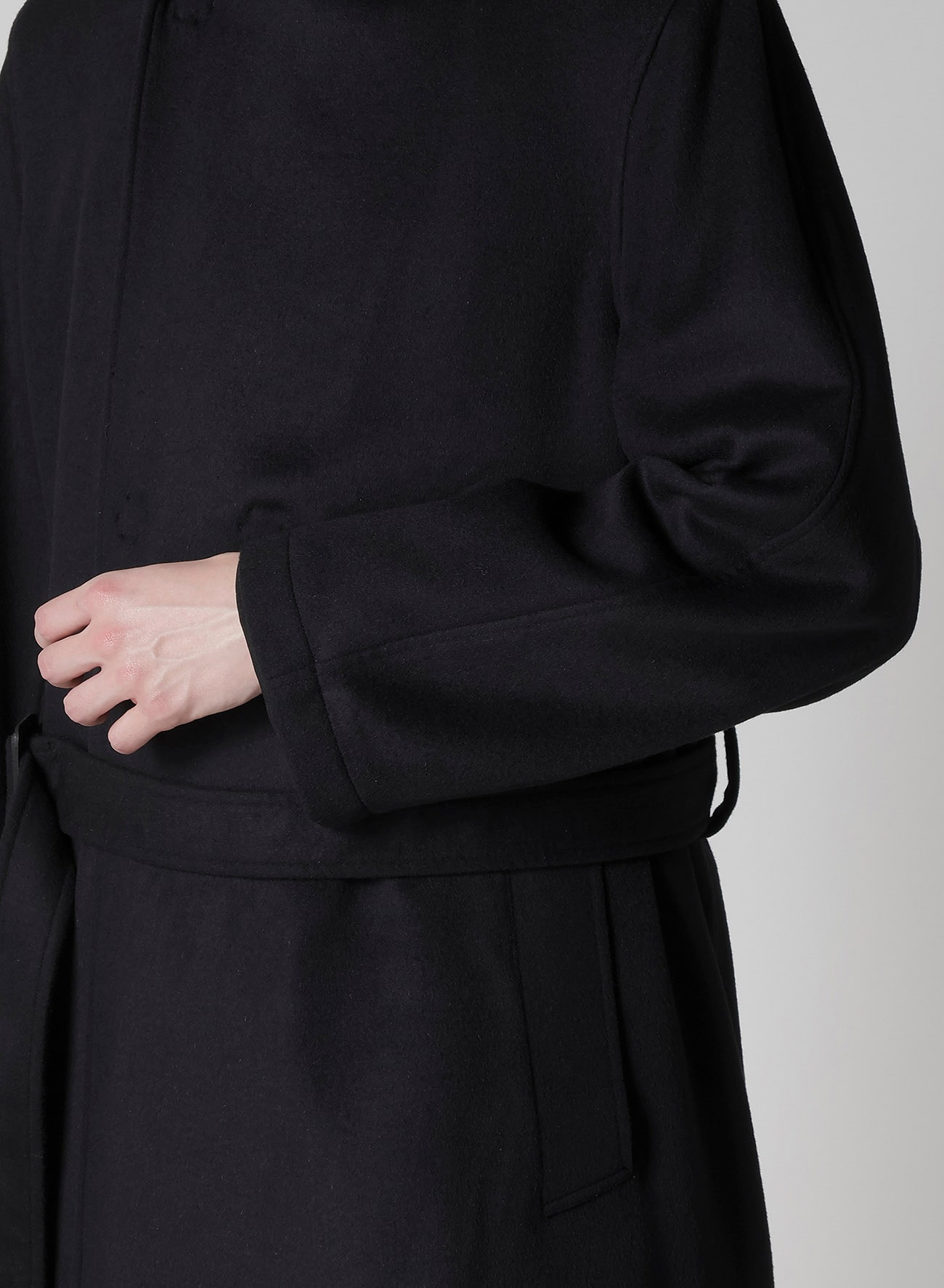 W/Ca BEAVER HOODED COAT