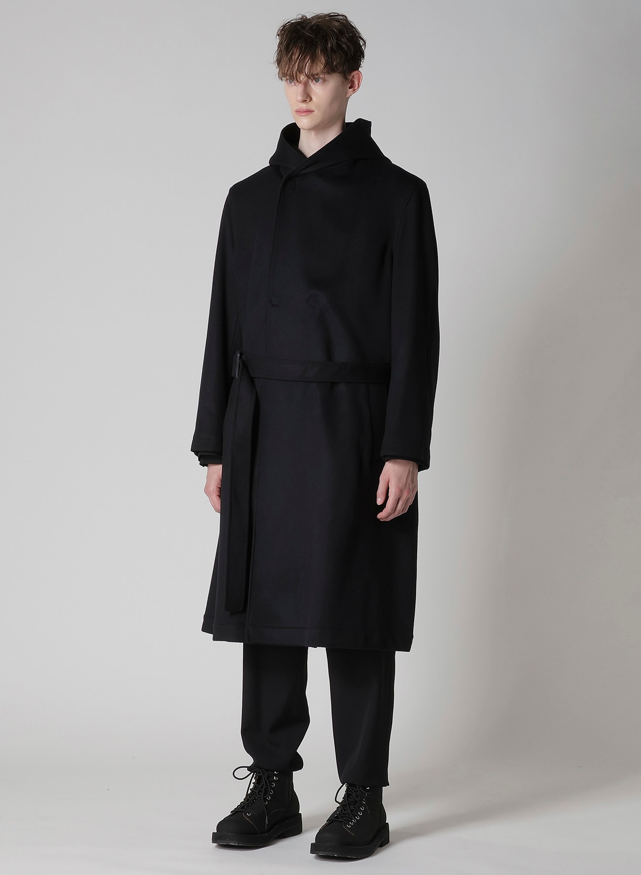 W/Ca BEAVER HOODED COAT