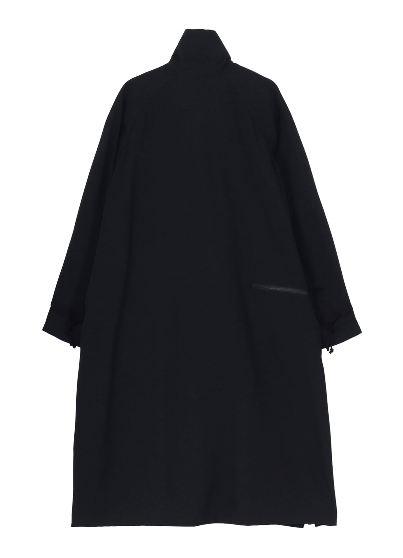 WOOL GABARDINE CROSS SHAPED ZIPPER COAT