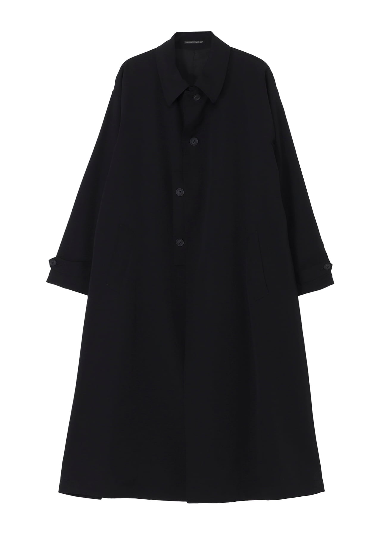 WOOL GABARDINE DESIGNED SLEEVE COAT