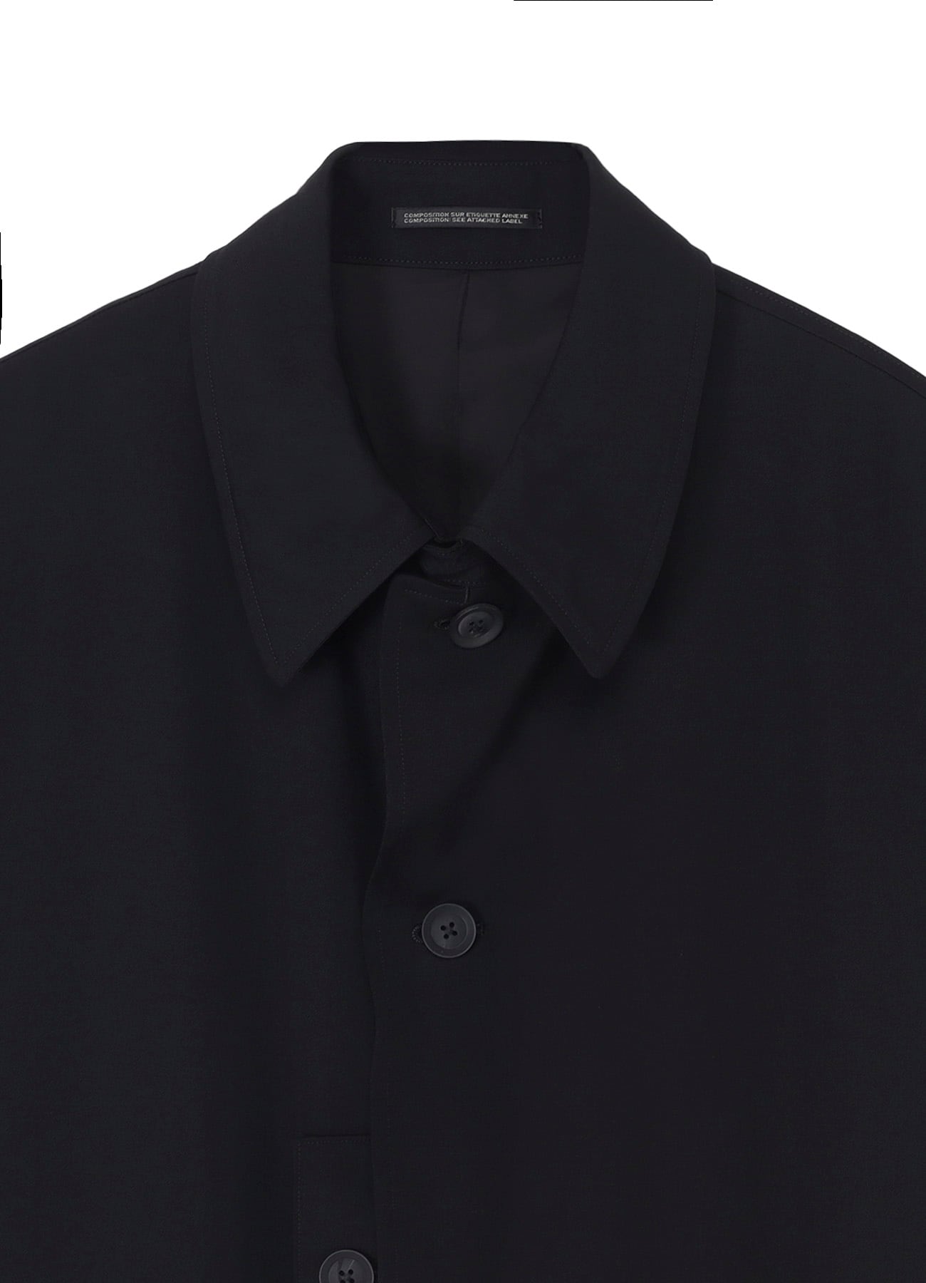 WOOL GABARDINE DESIGNED SLEEVE COAT