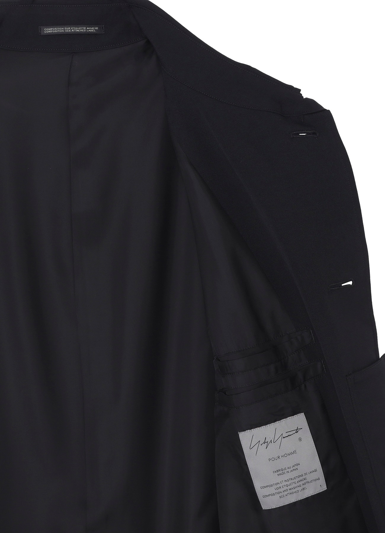 WOOL GABARDINE DESIGNED SLEEVE COAT