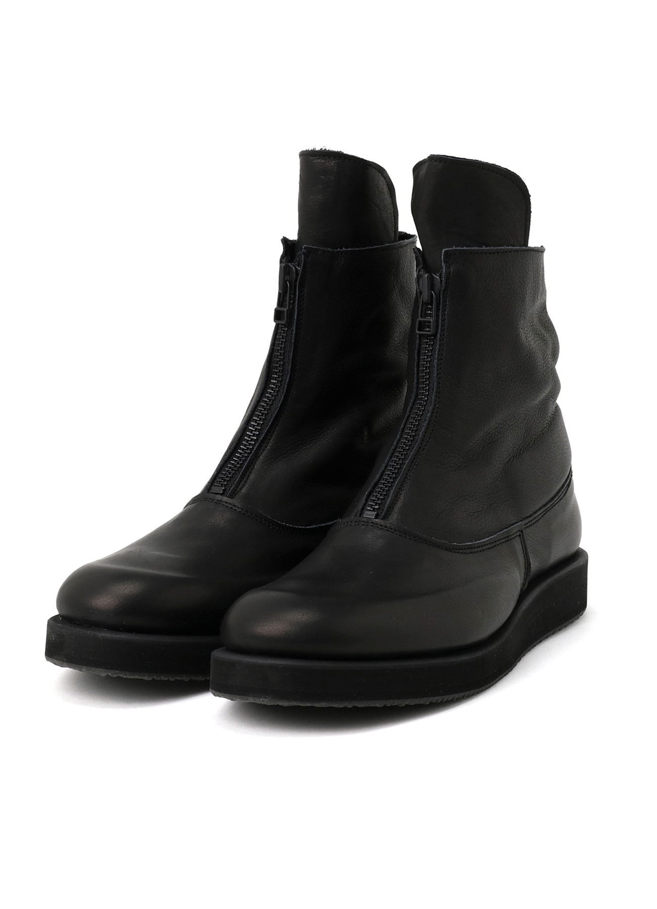 OIL SOFT LEATHER FRONT FASTENER BOOTS