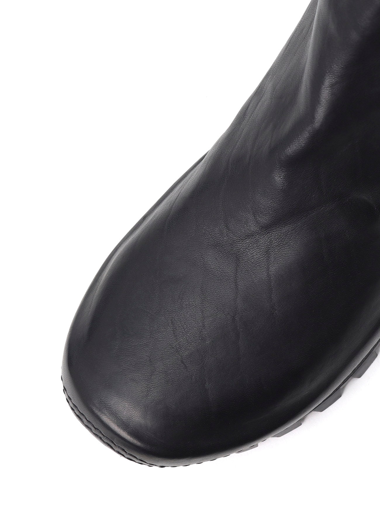 FULL GRAIN HORSE LEATHER BACK ZIP MID BOOTS