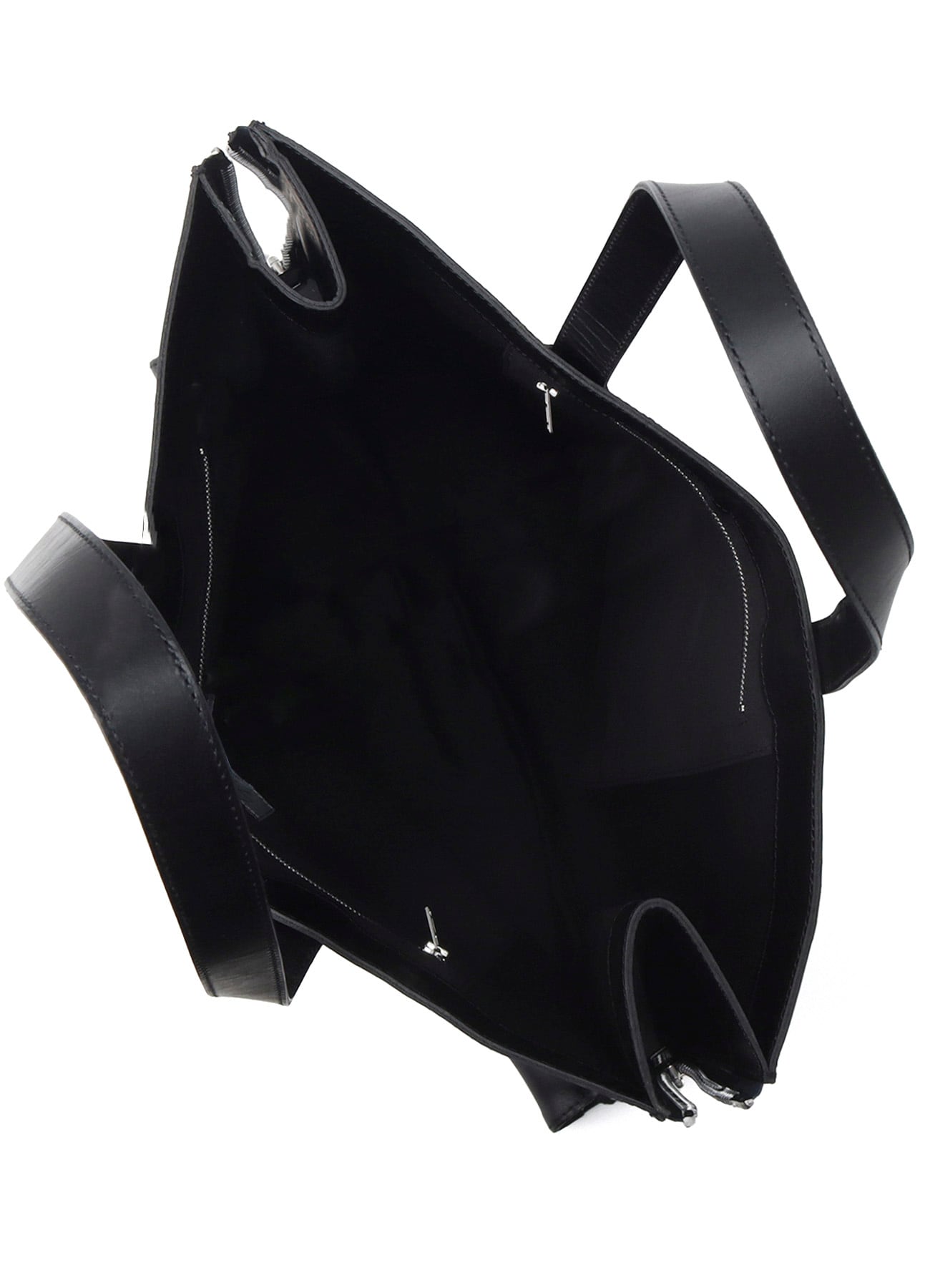 PULL UP LEATHER TOTE BAG(FREE SIZE Black): Yohji Yamamoto POUR