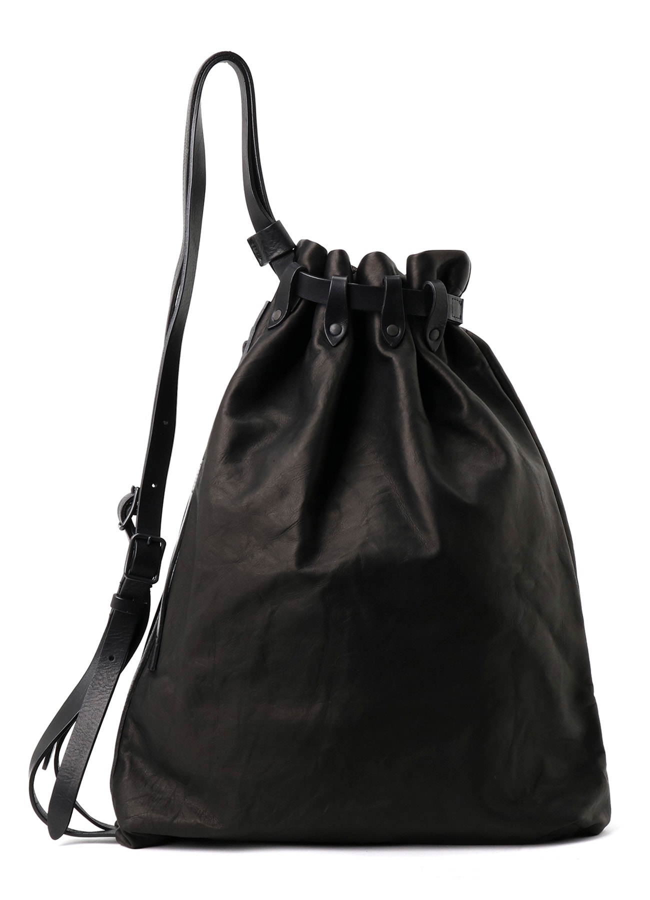 HORSE LEATHER DRAWSTRING BACKPACK