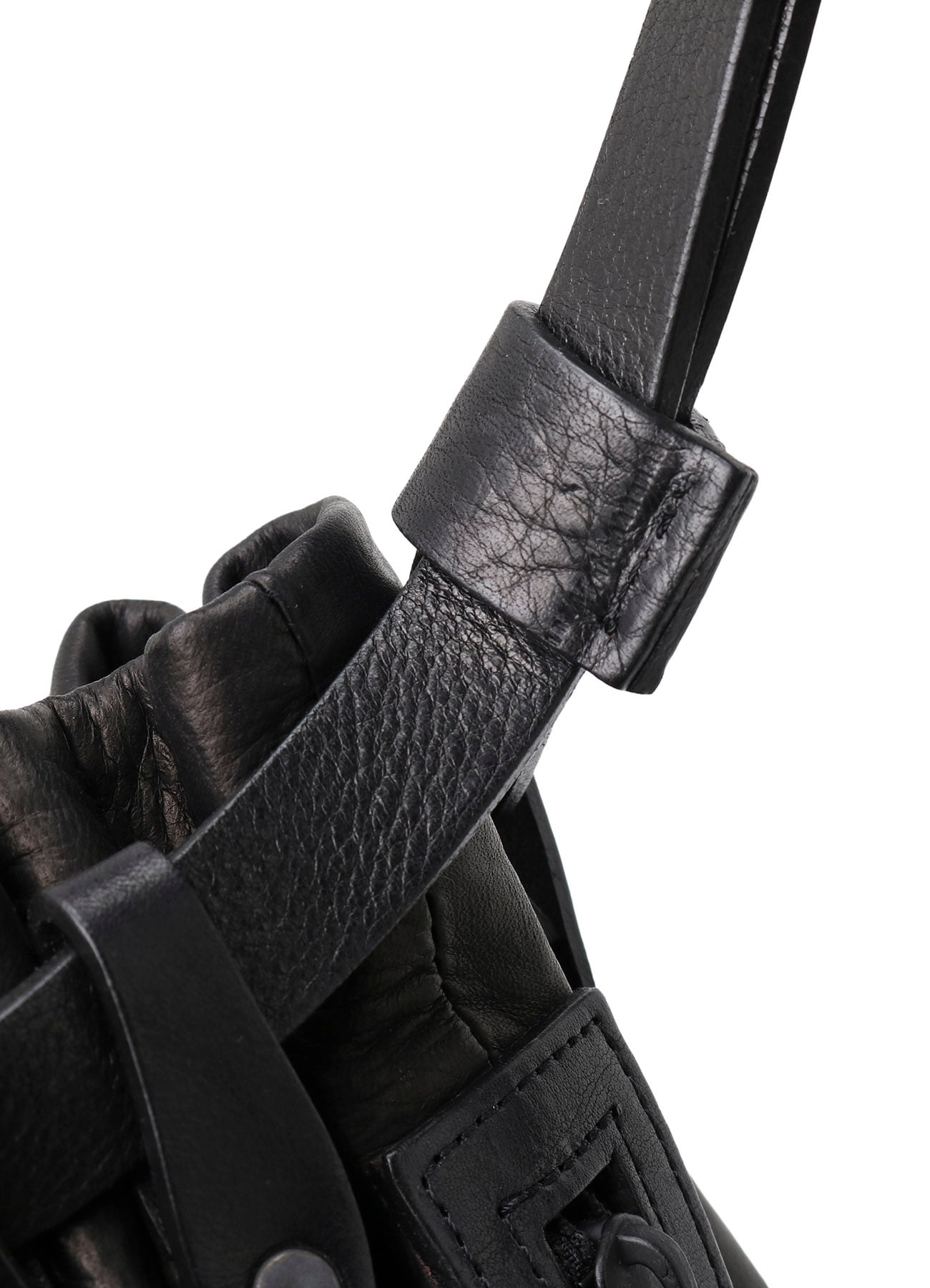 HORSE LEATHER DRAWSTRING BACKPACK