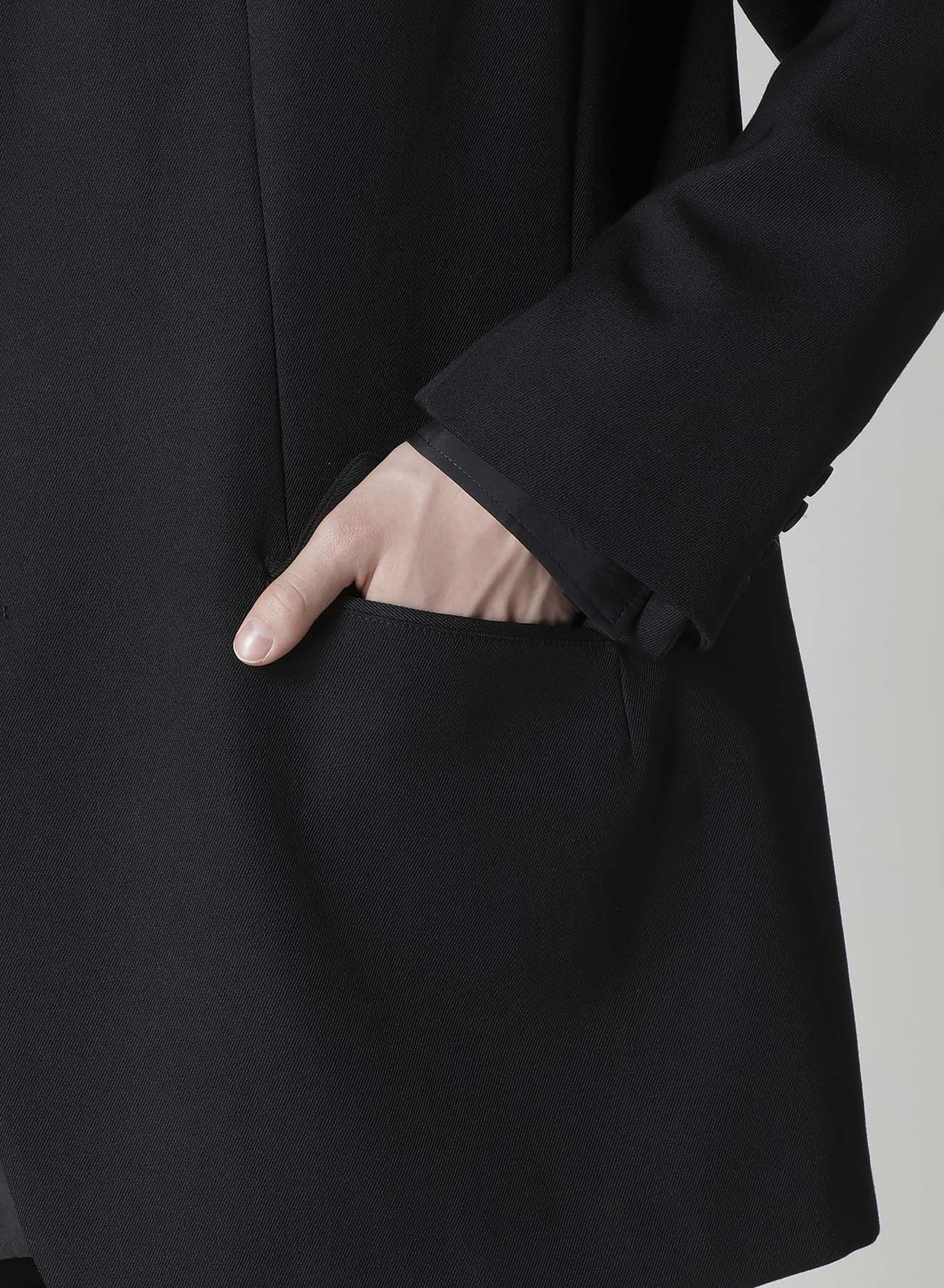 ARMY GABARDINE 3 BUTTONS PEAKED JACKET