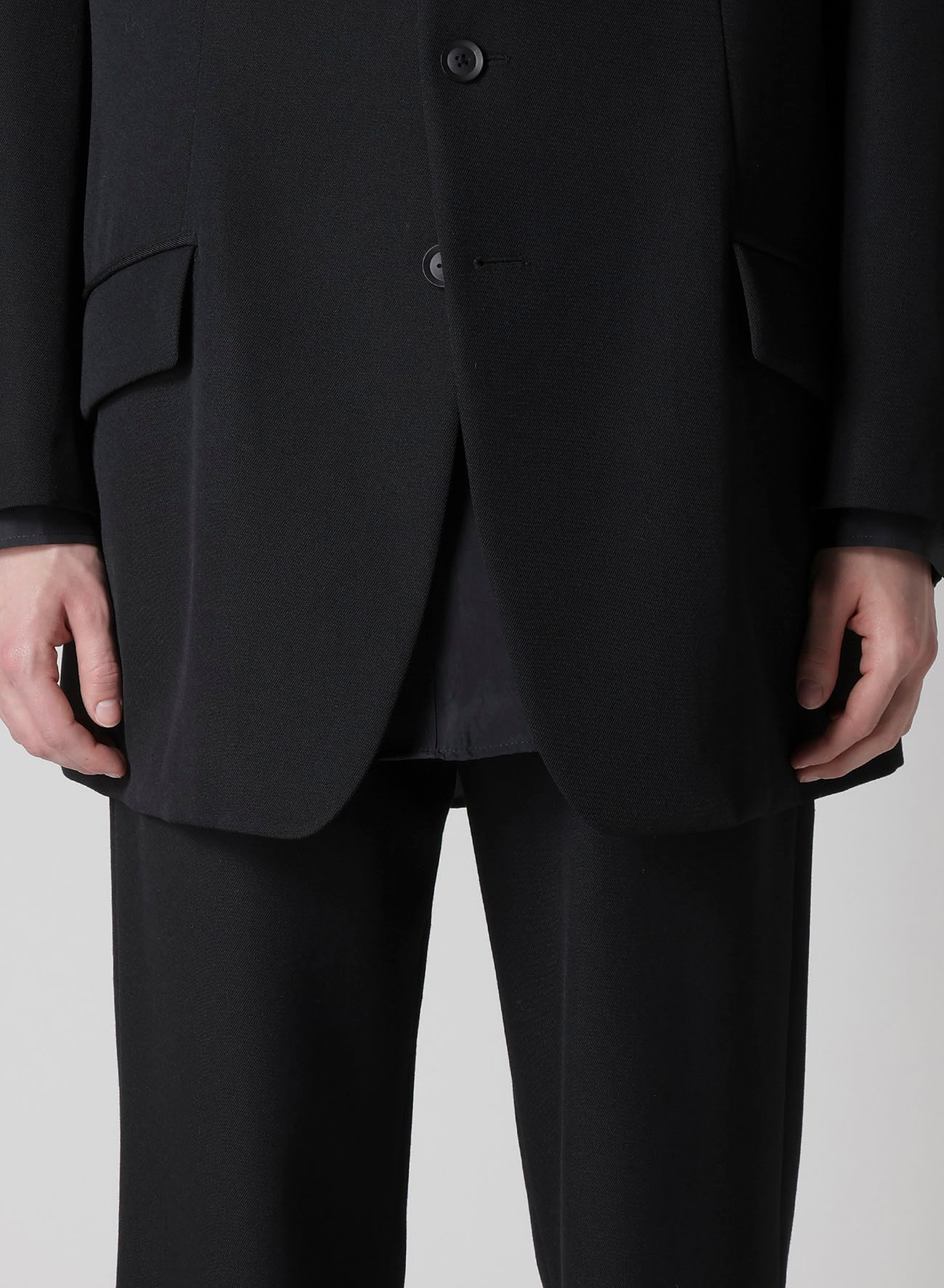 ARMY GABARDINE 3 BUTTONS PEAKED JACKET