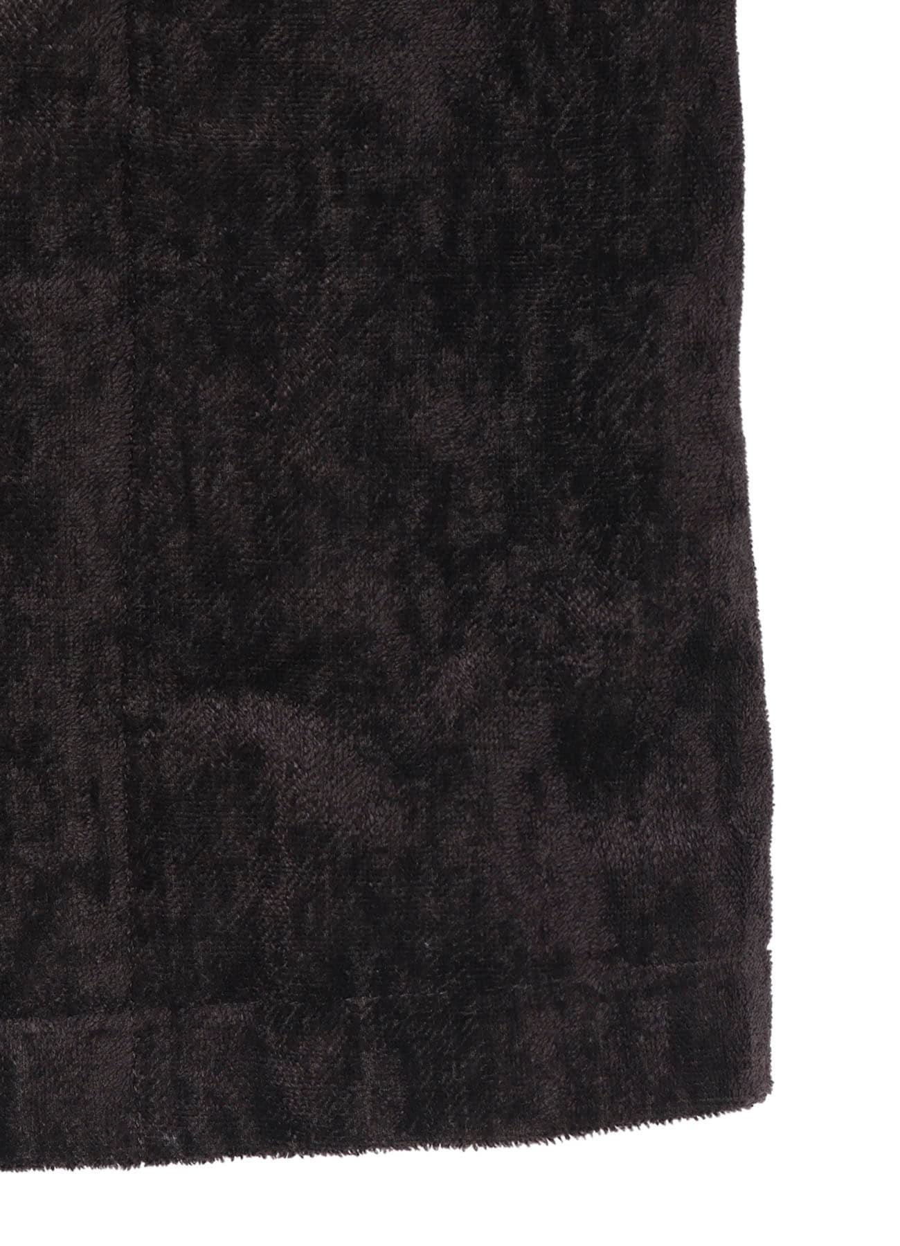 LINEN VELVET  TAB DETAIL PADED JACKET