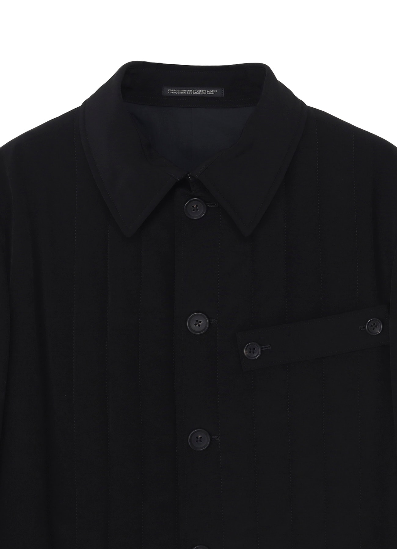 Ta TUXEDO TAB DETAIL PADＤED JACKET