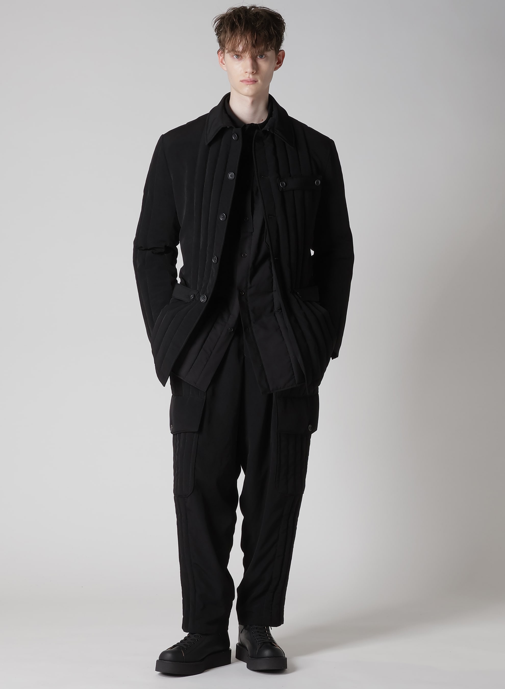 Ta TUXEDO TAB DETAIL PADＤED JACKET