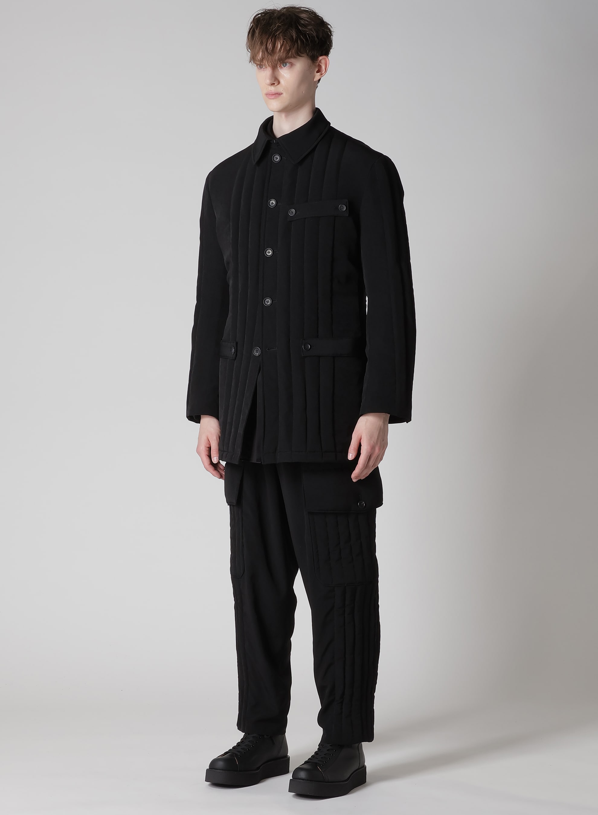 Ta TUXEDO TAB DETAIL PADＤED JACKET