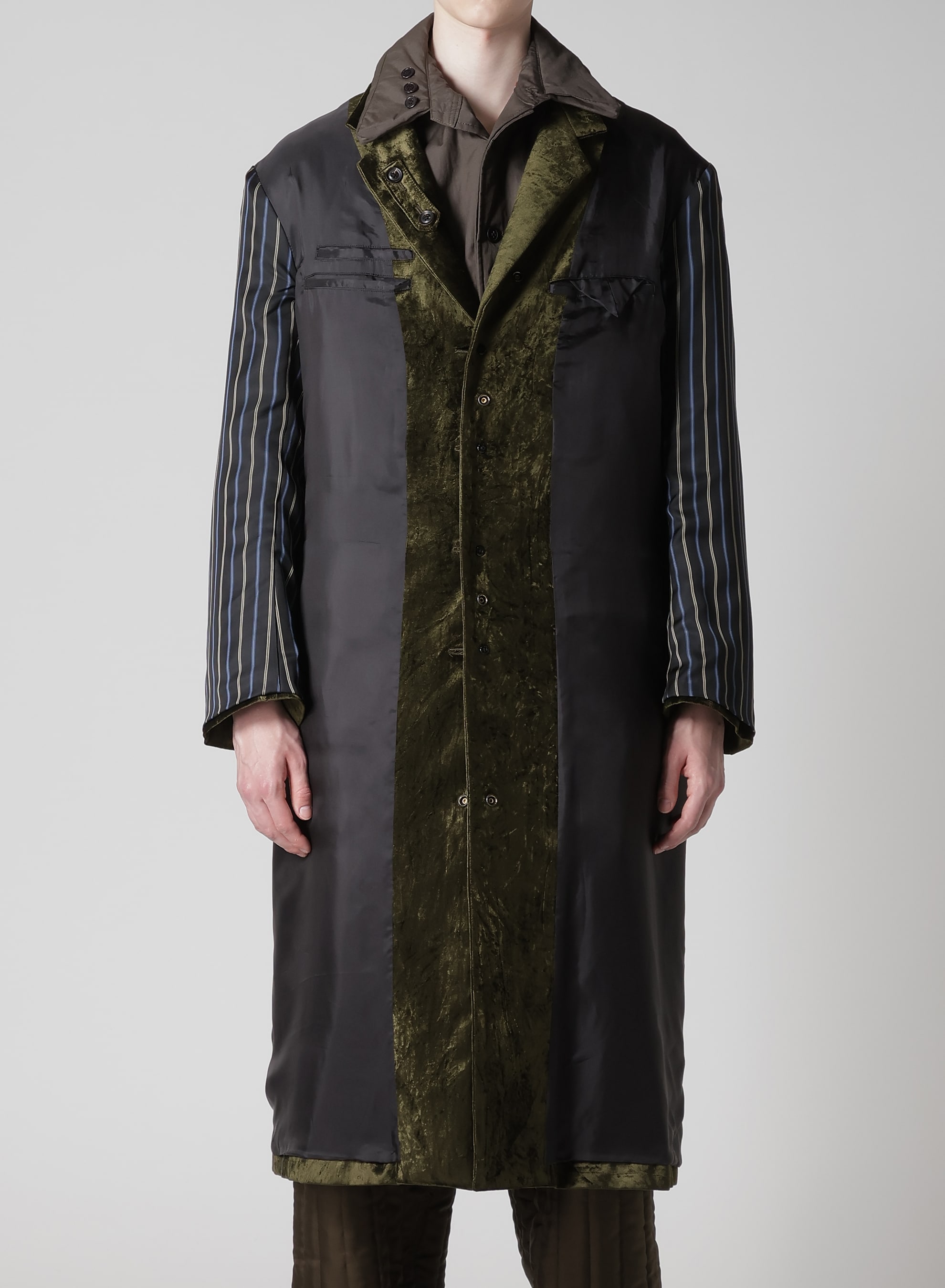 BELL KHAKI 4 BUTTONS LONG JACKET WITH LINER