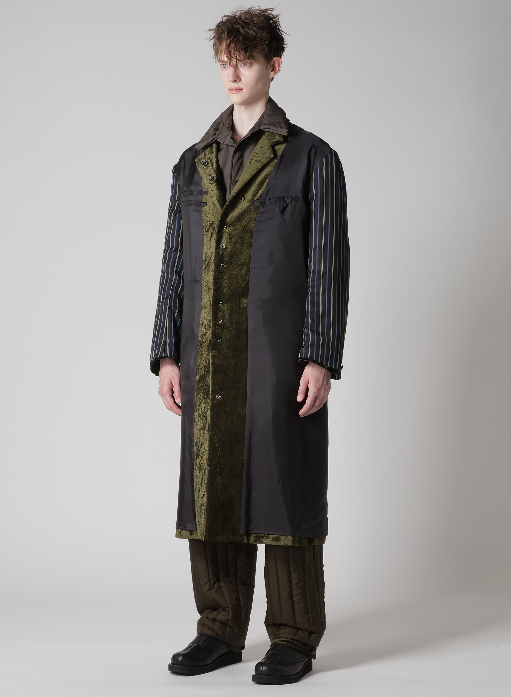 BELL KHAKI 4 BUTTONS LONG JACKET WITH LINER