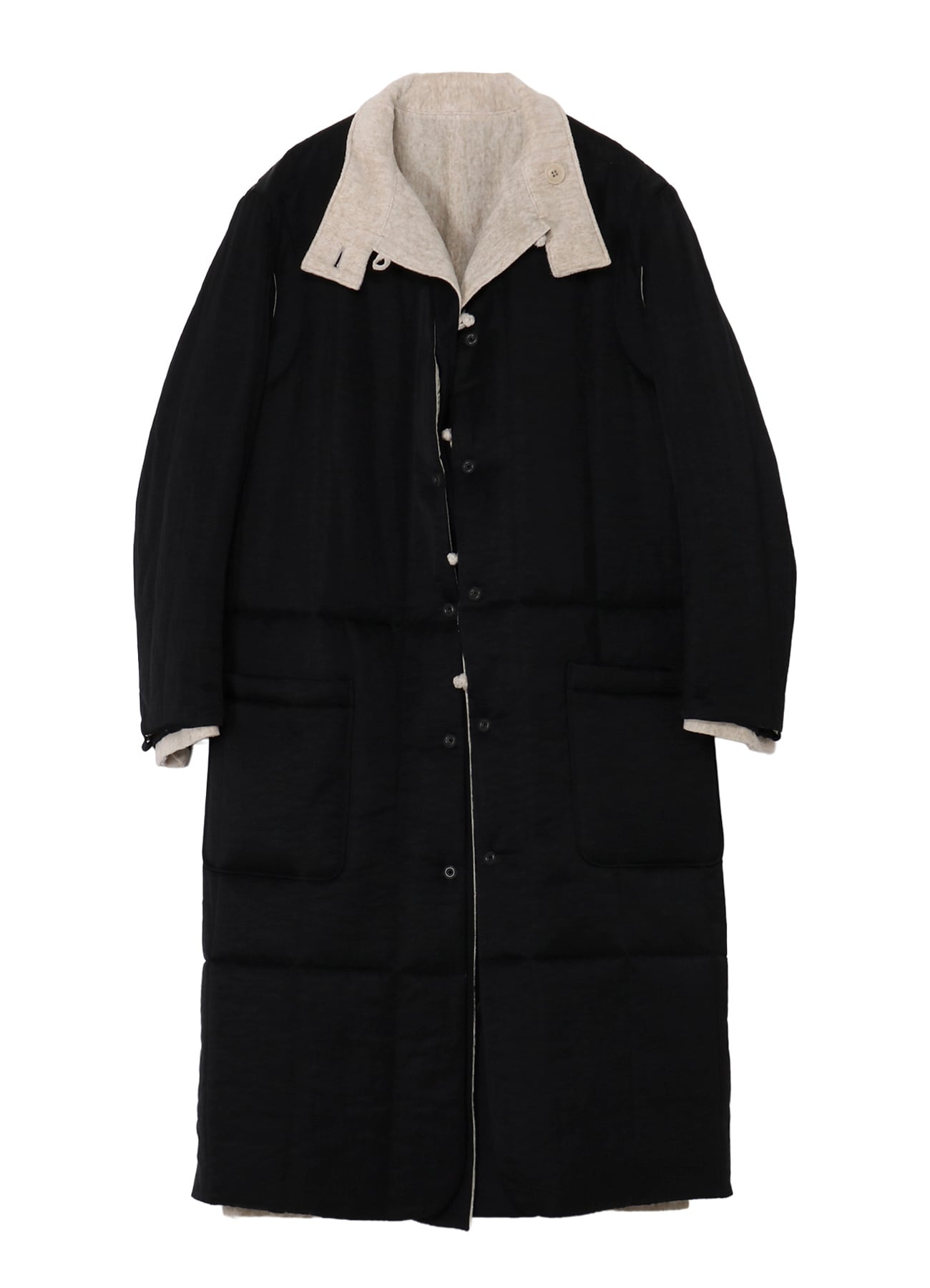 LINEN VELVET STAND COLLAR JACKET WITH LINER