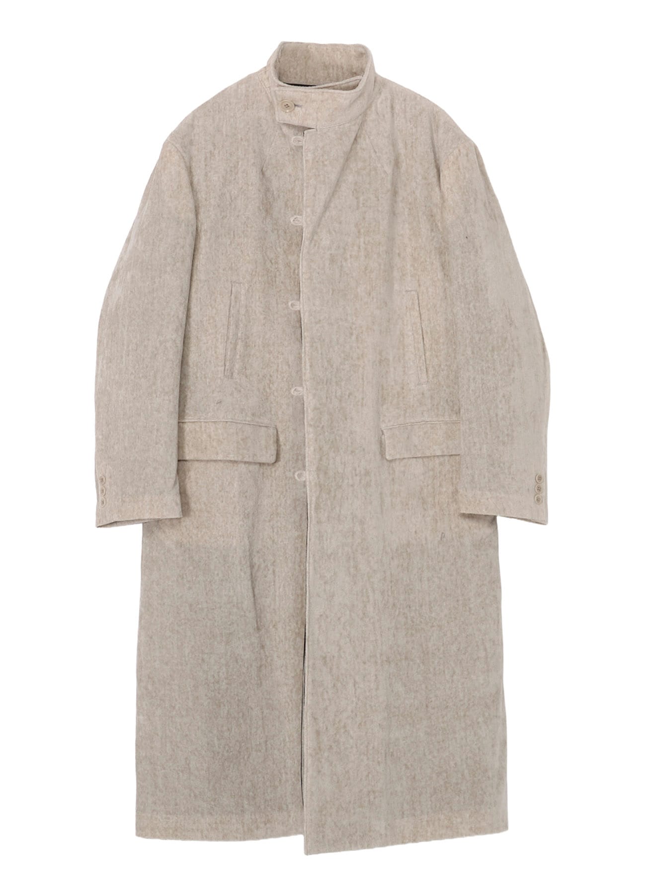 LINEN VELVET STAND COLLAR JACKET WITH LINER