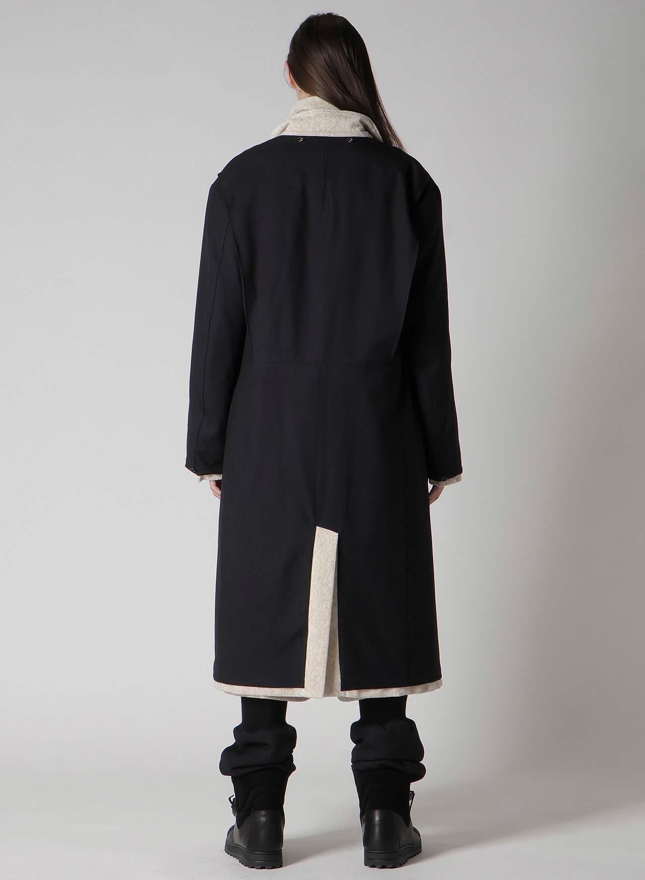 LINEN VELVET STAND COLLAR JACKET WITH LINER
