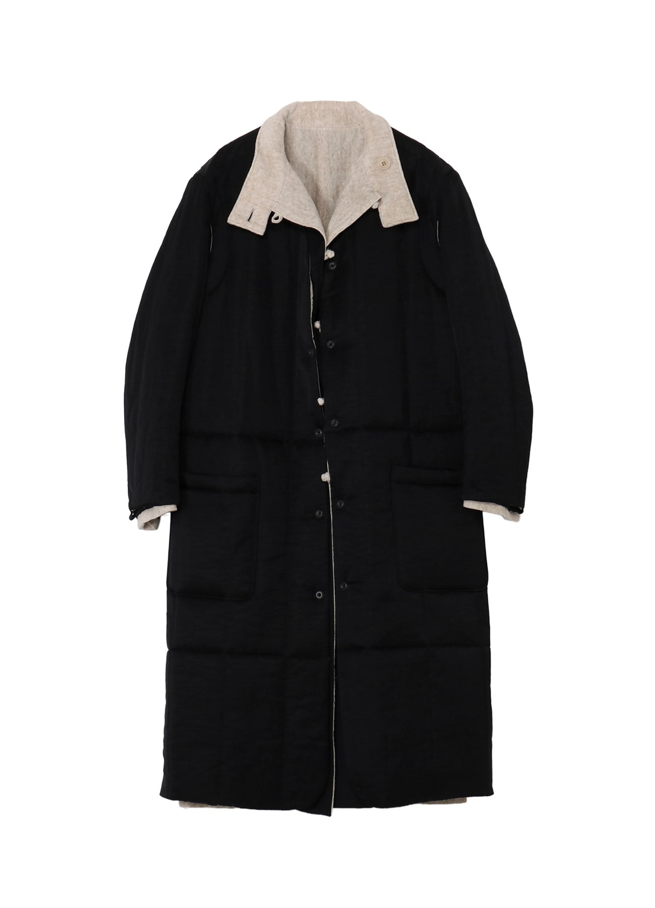 LINEN VELVET STAND COLLAR JACKET WITH LINER