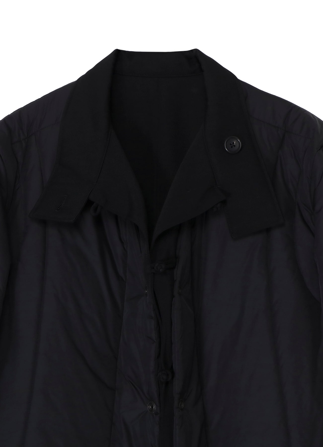 WOOL GABARDINE STAND COLLAR JACKET WITH LINER