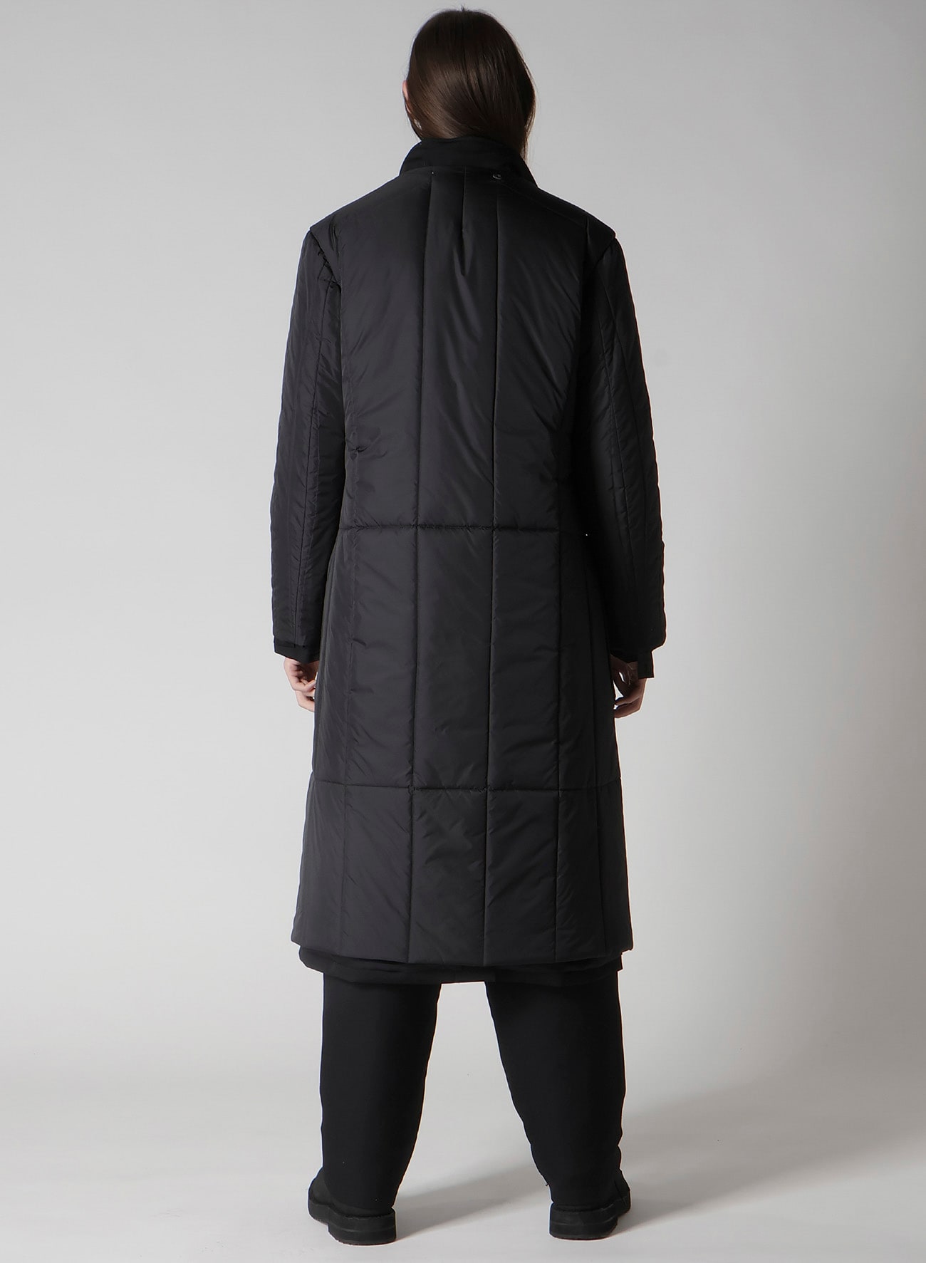 WOOL GABARDINE STAND COLLAR JACKET WITH LINER