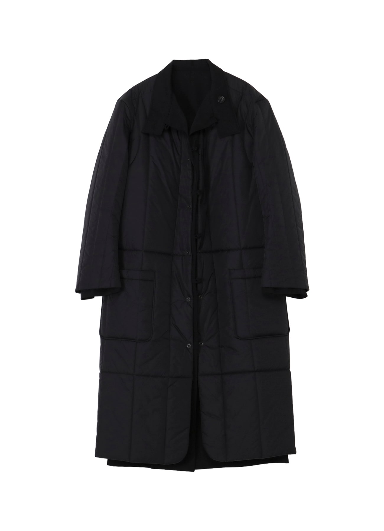 WOOL GABARDINE STAND COLLAR JACKET WITH LINER