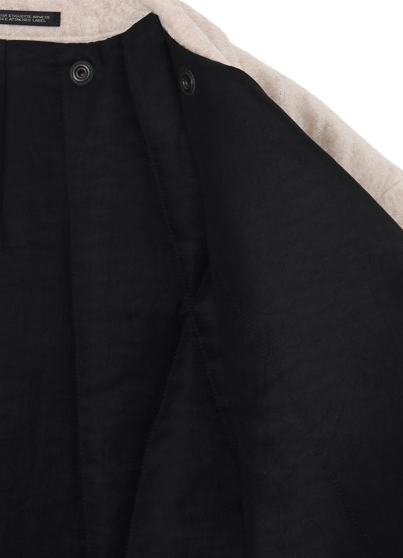 未使用Yohji Yamamoto ベルベットバーンアウト フローラルジャケット RAW LINEN VELVET ONE BUTTON JACKET WITH LINER(S Ivory): Vintage